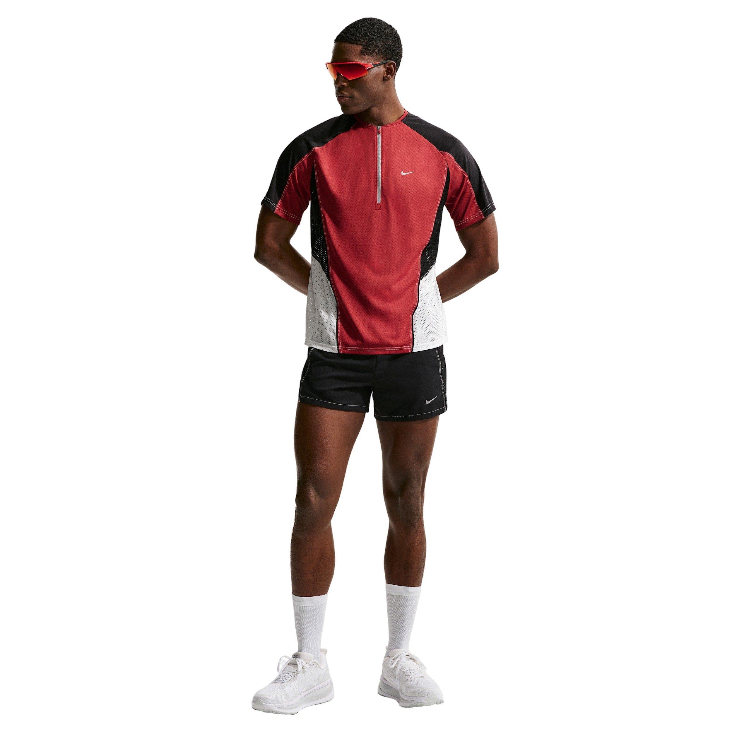 Nike Men's Retro Dri-FIT 4" Brief-Lined Running Shorts - BLACK Thumbnail View 4