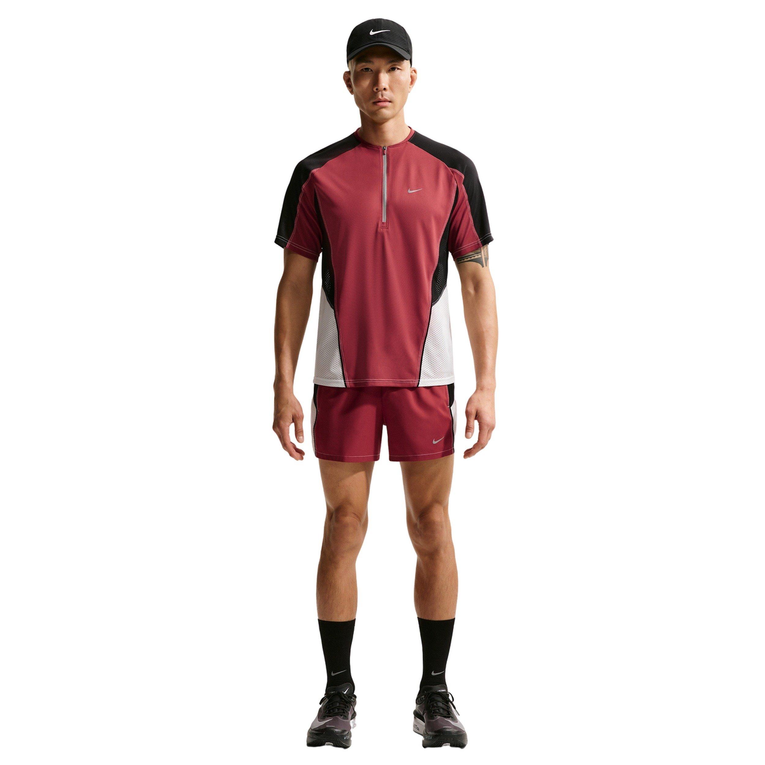 Nike Men's Retro Dri-FIT 4" Brief-Lined Running Shorts - CRIMSON Thumbnail View 4