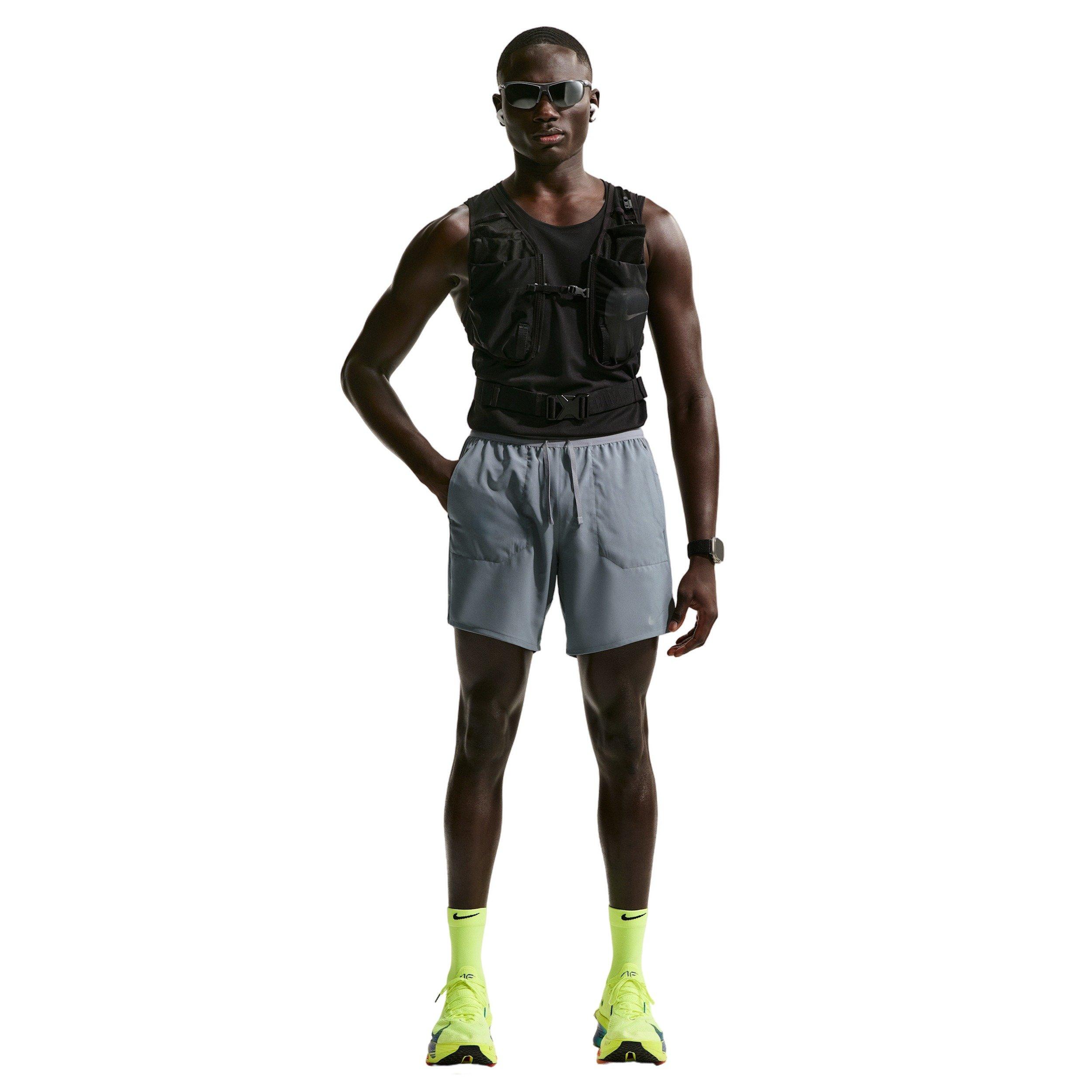 Nike Men's Stride Dri-FIT 7" 2-in-1 Running Shorts - GREY Thumbnail View 5