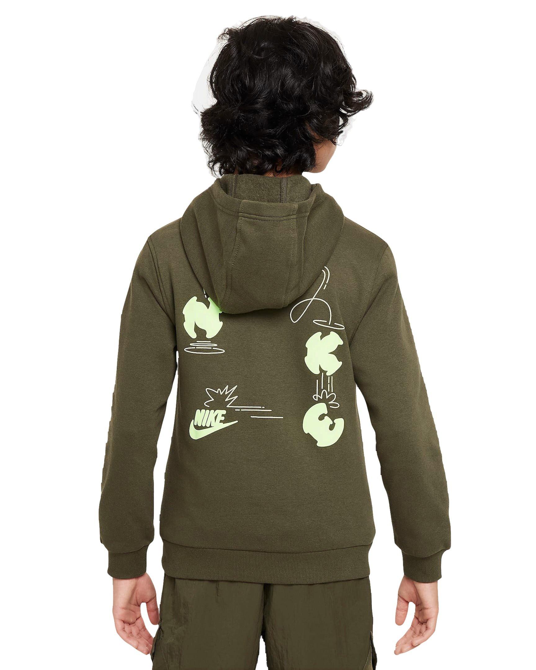 Nike Sportswear Club+ Big Kids' Green Pullover