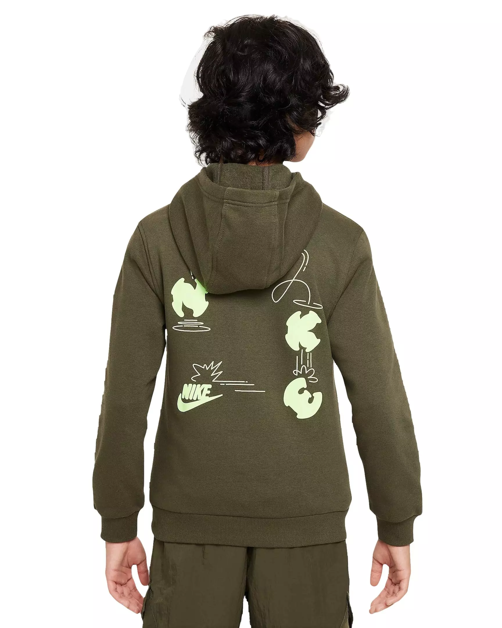 Nike Big Kids' Sportswear Club+ Pullover Hoodie - Green - GREEN