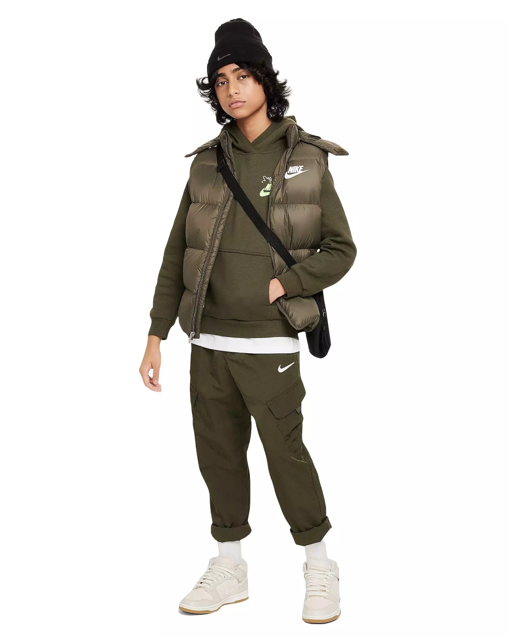 Nike Big Kids' Sportswear Club+ Pullover Hoodie - Green - GREEN