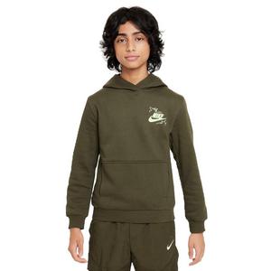 Nike Big Kids' Sportswear Club+ Pullover Hoodie - Green