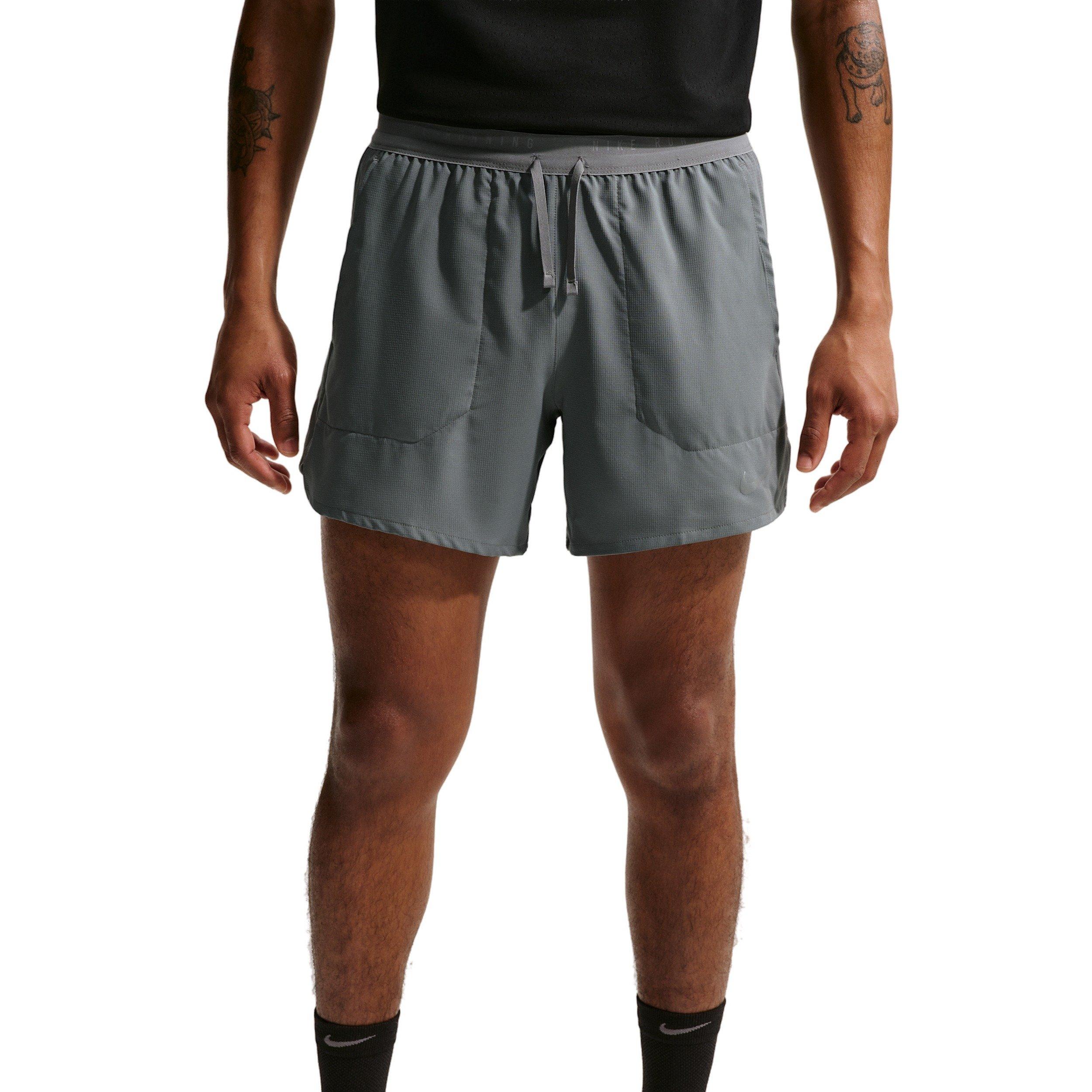 Nike Men's Stride Dri-FIT 5" Brief-Lined Running Shorts - GREY Thumbnail View 1