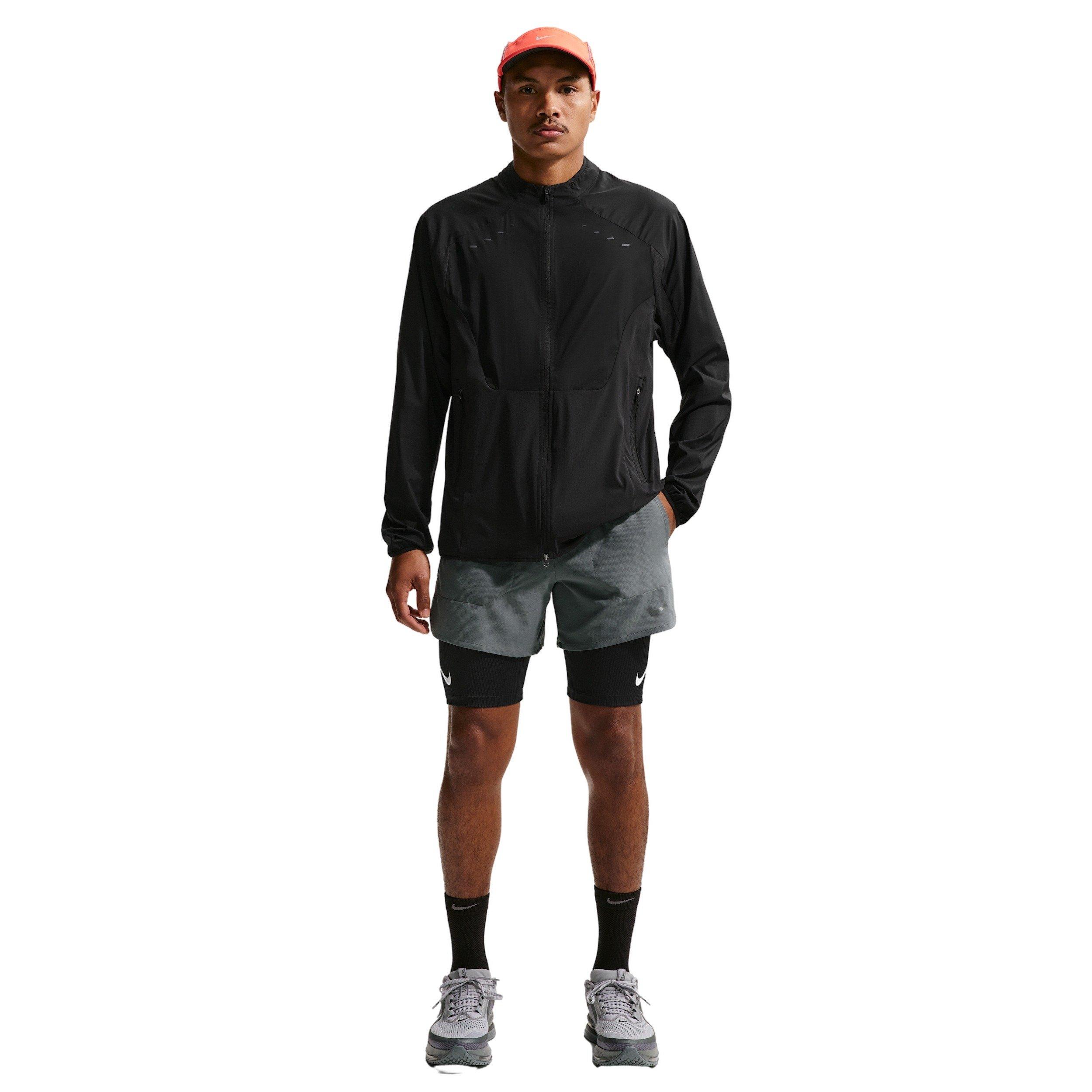 Nike Men's Stride Dri-FIT 5" Brief-Lined Running Shorts - GREY Thumbnail View 4