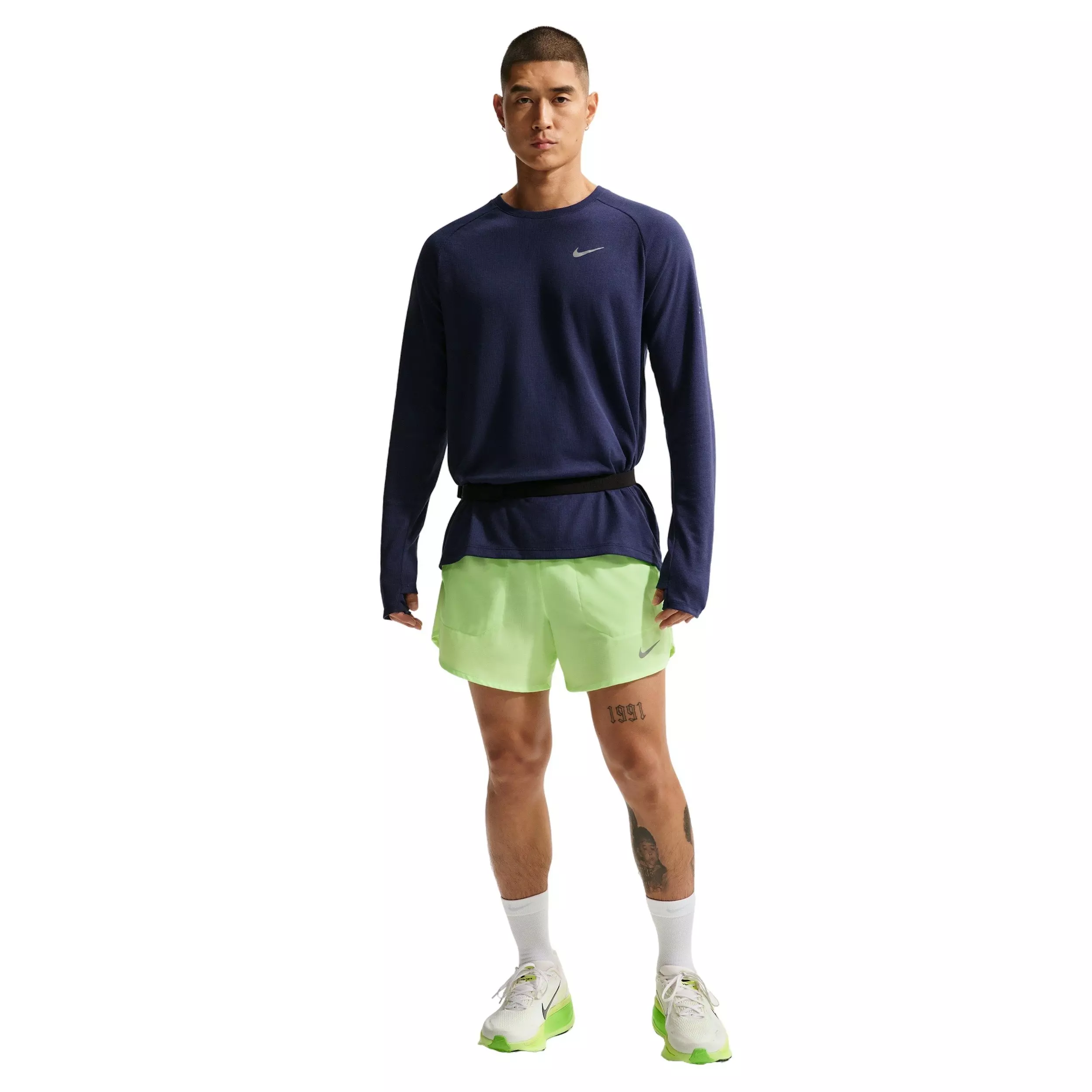 Nike Men's Stride Dri-FIT 5" Brief-Lined Running Shorts - LIME GREEN