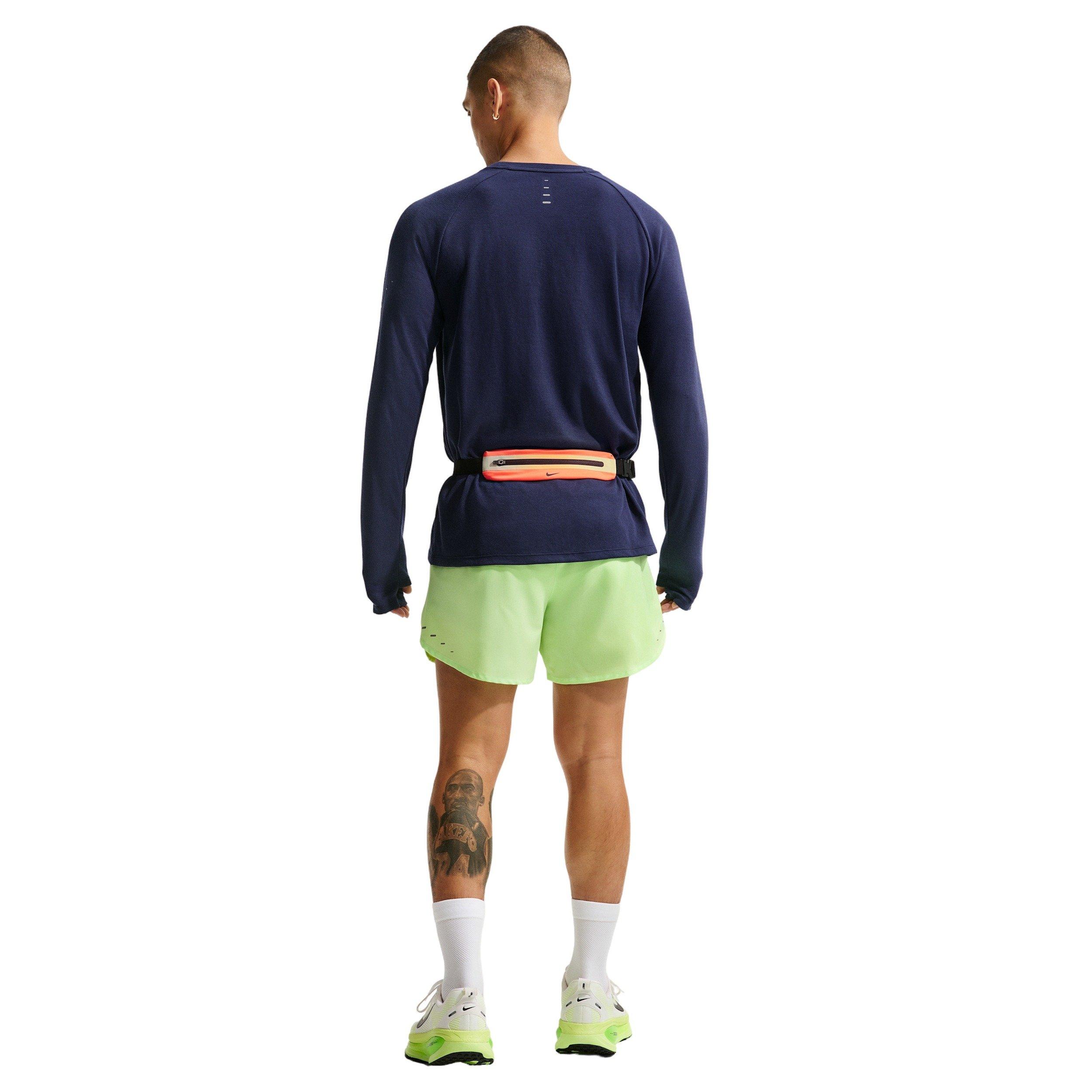 Nike Men's Stride Dri-FIT 5" Brief-Lined Running Shorts - LIME GREEN Thumbnail View 5