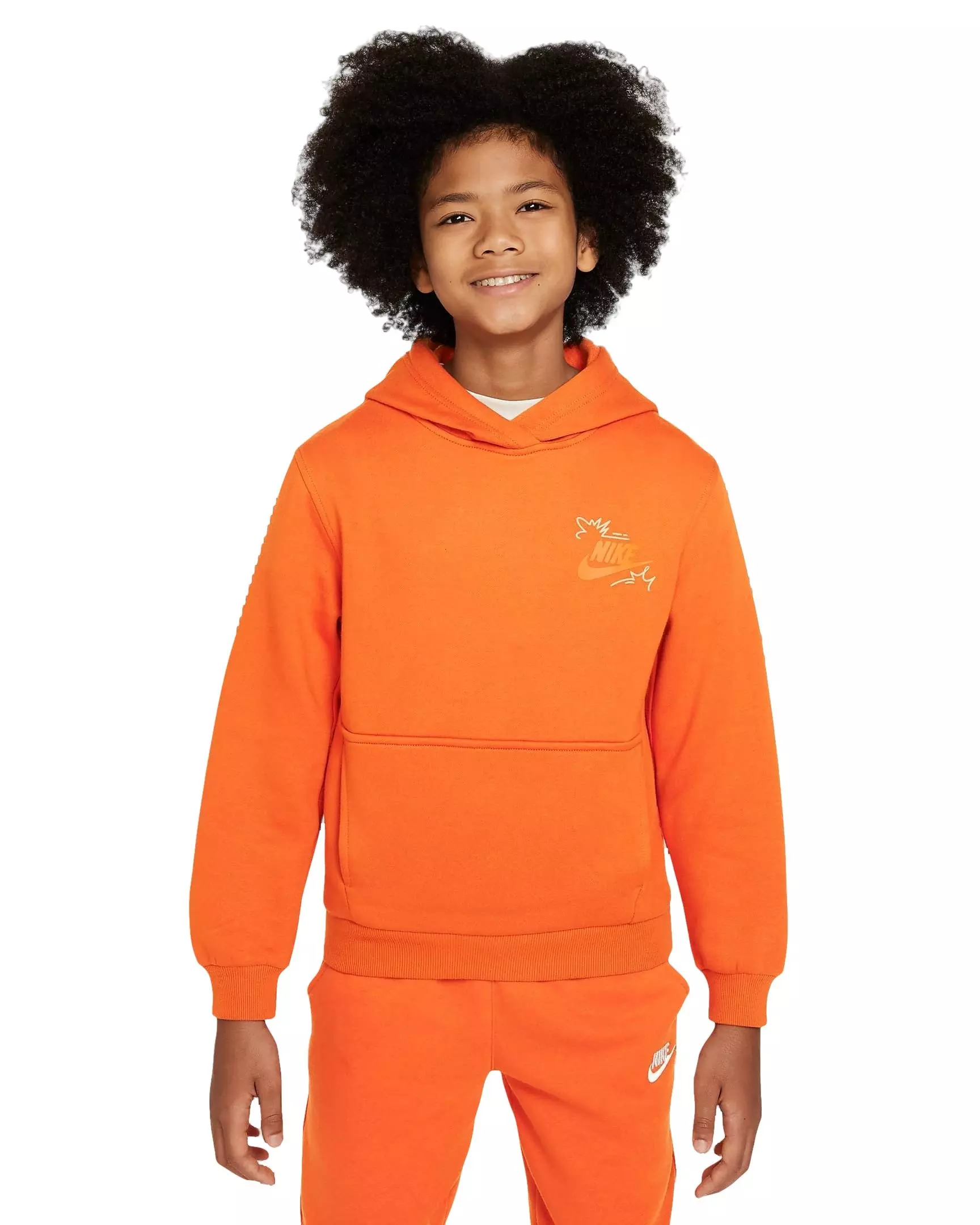 Nike Big Kids' Sportswear Club+ Pullover Hoodie - Orange - ORANGE