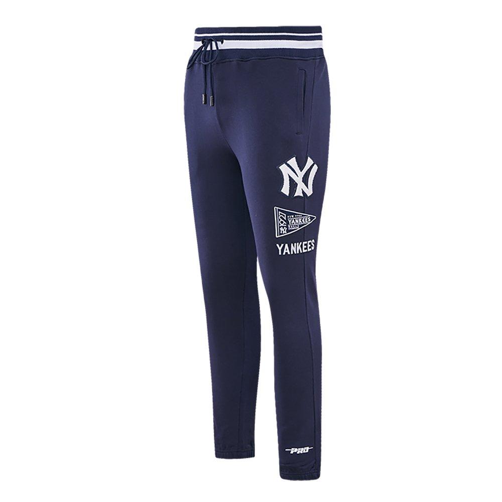 Pro Standard Men's MLB New York Yankees Retro Classic Fleece Sweatpants - Navy - NAVY Thumbnail View 3