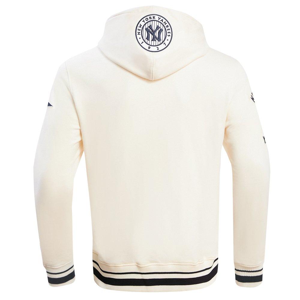Pro Standard Men's MLB New York Yankees Retro Classic Fleece Pullover Hoodie - Eggshell/Navy - EGGSHELL/NAVY Thumbnail View 2