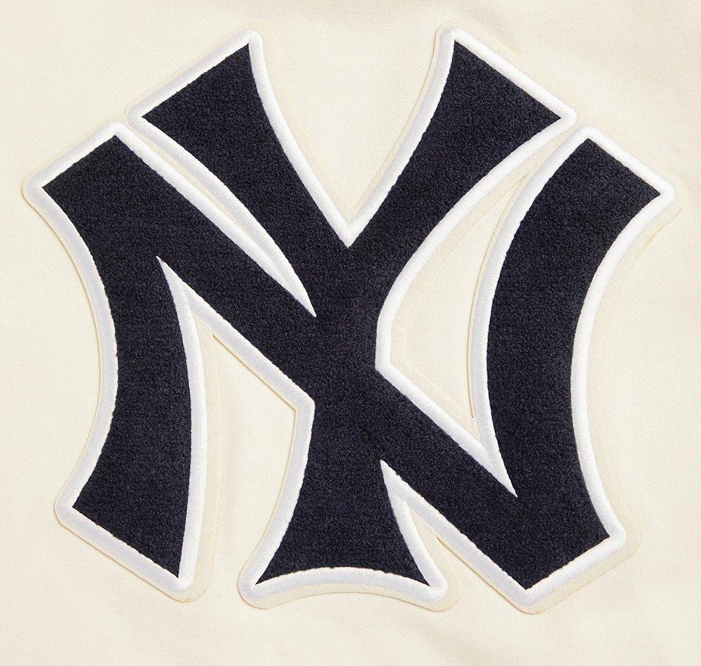 Pro Standard Men's MLB New York Yankees Retro Classic Fleece Pullover Hoodie - Eggshell/Navy - EGGSHELL/NAVY Thumbnail View 6