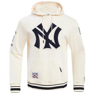 Pro Standard Men's MLB New York Yankees Retro Classic Fleece Pullover Hoodie -Eggshell/Navy