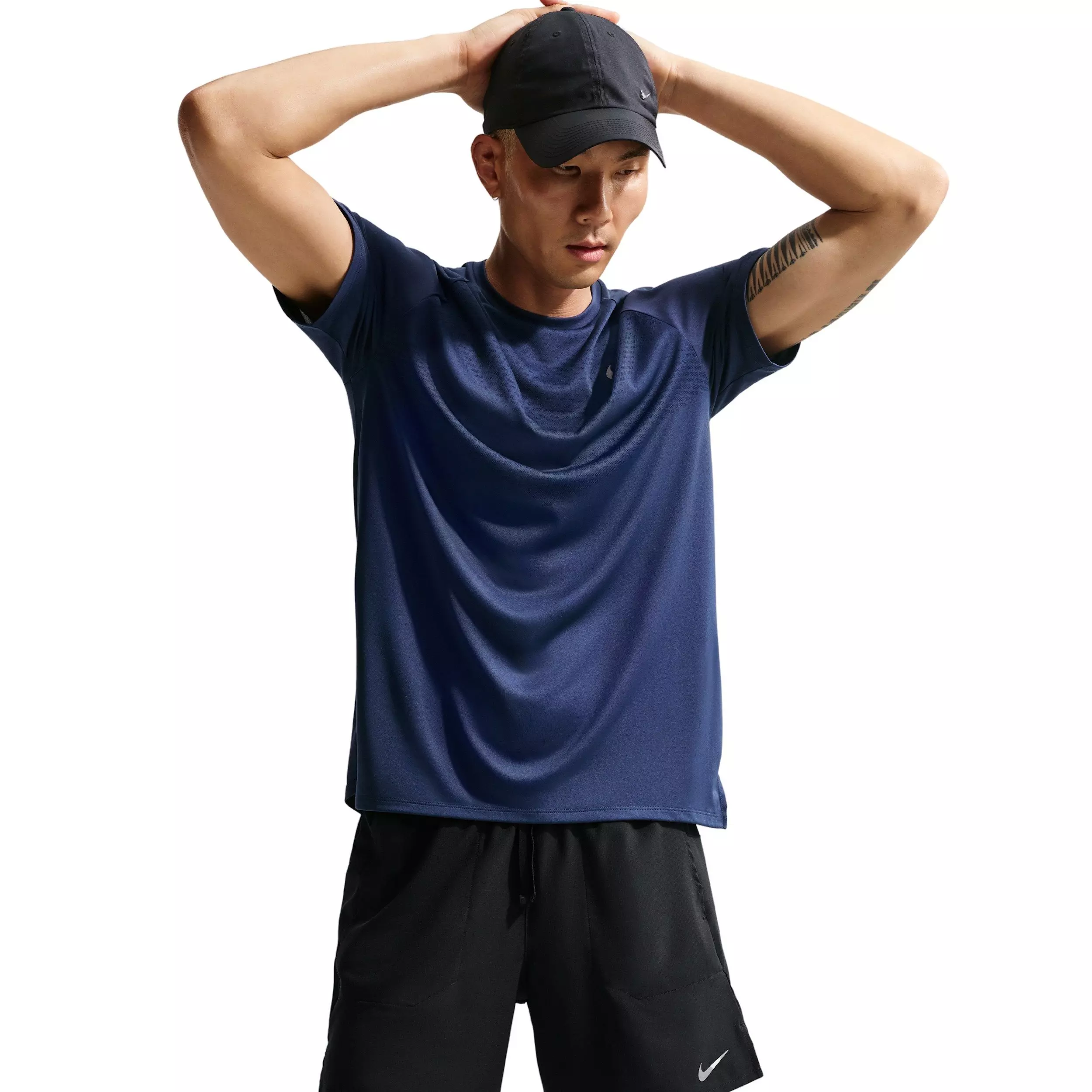 Nike Men's Stride Dri-FIT 7" Brief-Lined Running Shorts - Black - BLACK