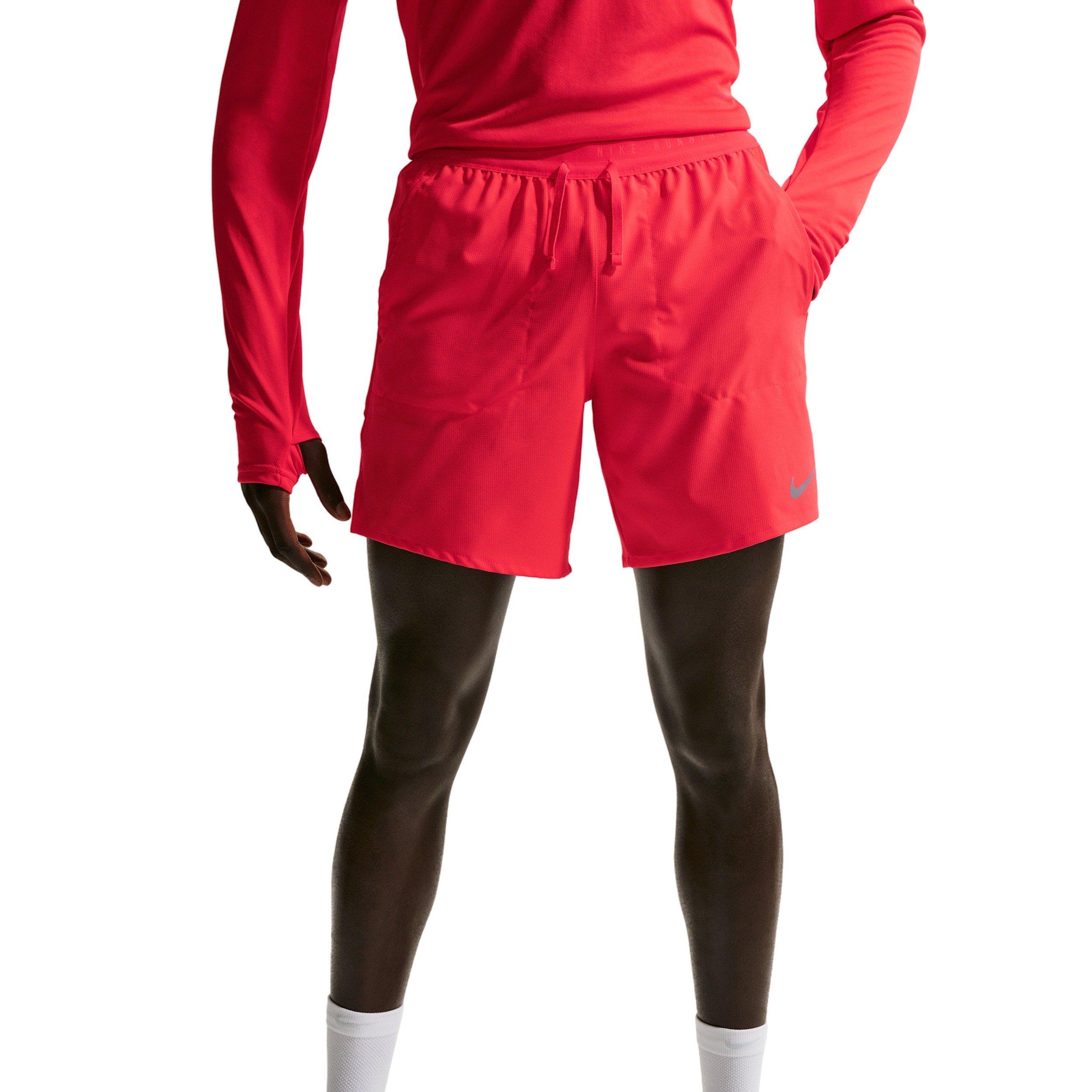 Nike Men's Stride Dri-FIT 7" Brief-Lined Running Shorts - Black - RED Thumbnail View 1