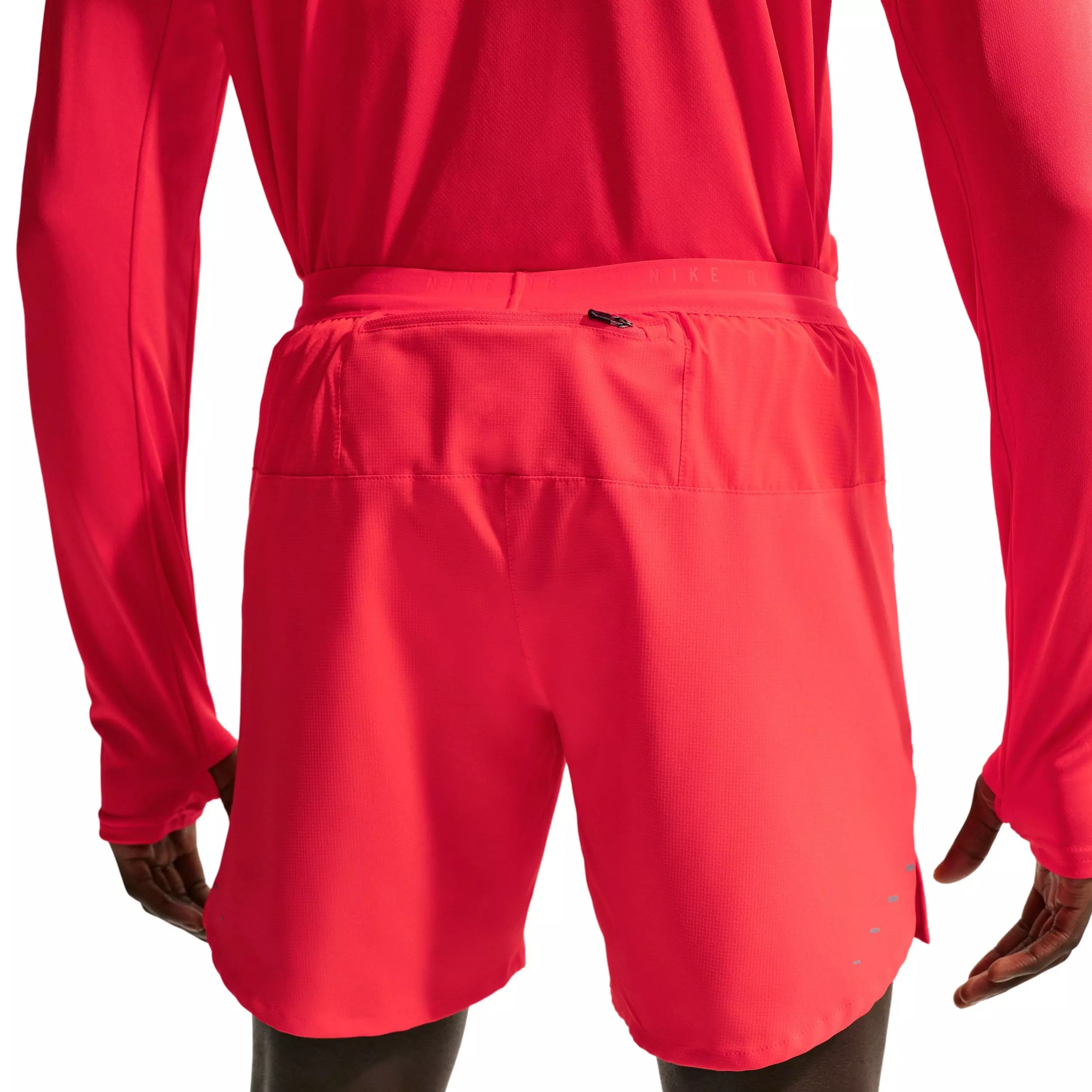 Nike Men's Stride Dri-FIT 7" Brief-Lined Running Shorts - Black - RED