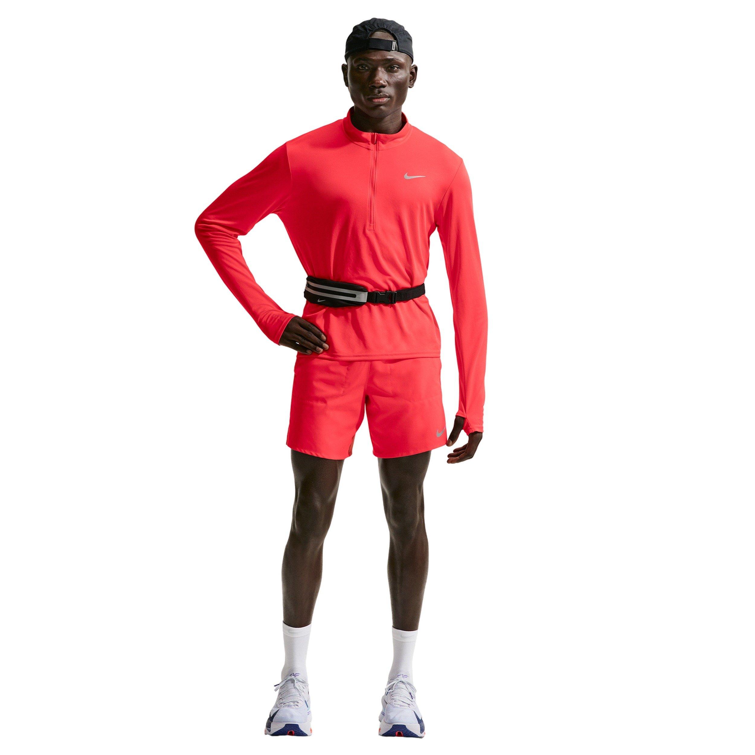 Nike Men's Stride Dri-FIT 7" Brief-Lined Running Shorts - Black - RED Thumbnail View 4