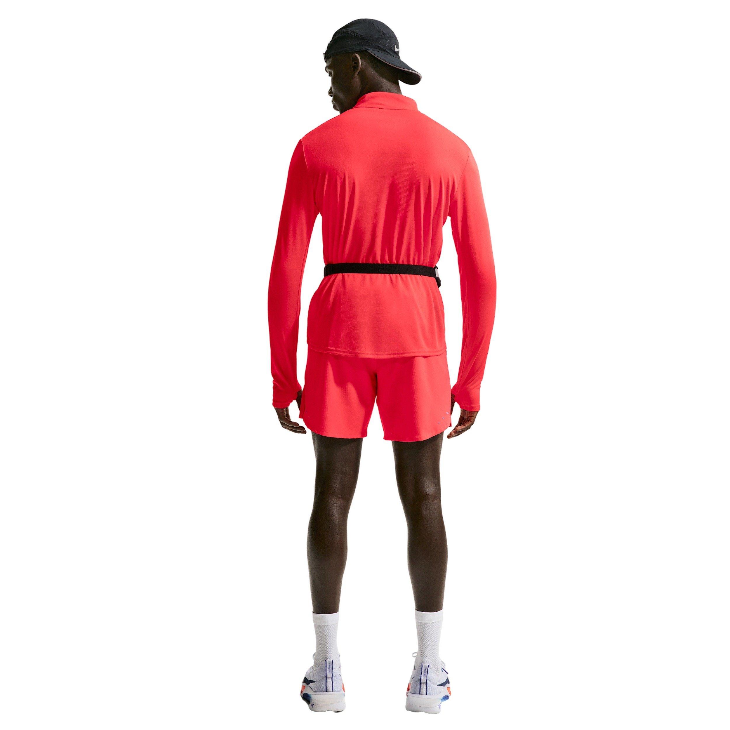 Nike Men's Stride Dri-FIT 7" Brief-Lined Running Shorts - Black - RED Thumbnail View 5