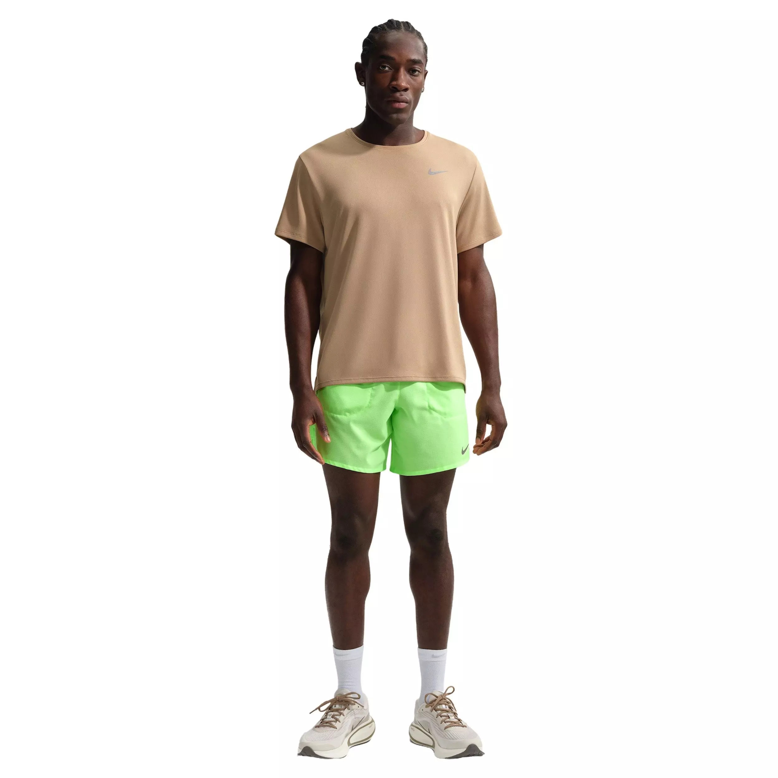 Nike Men's Stride Dri-FIT 7" brief-Lined Running Shorts - LIME GREEN