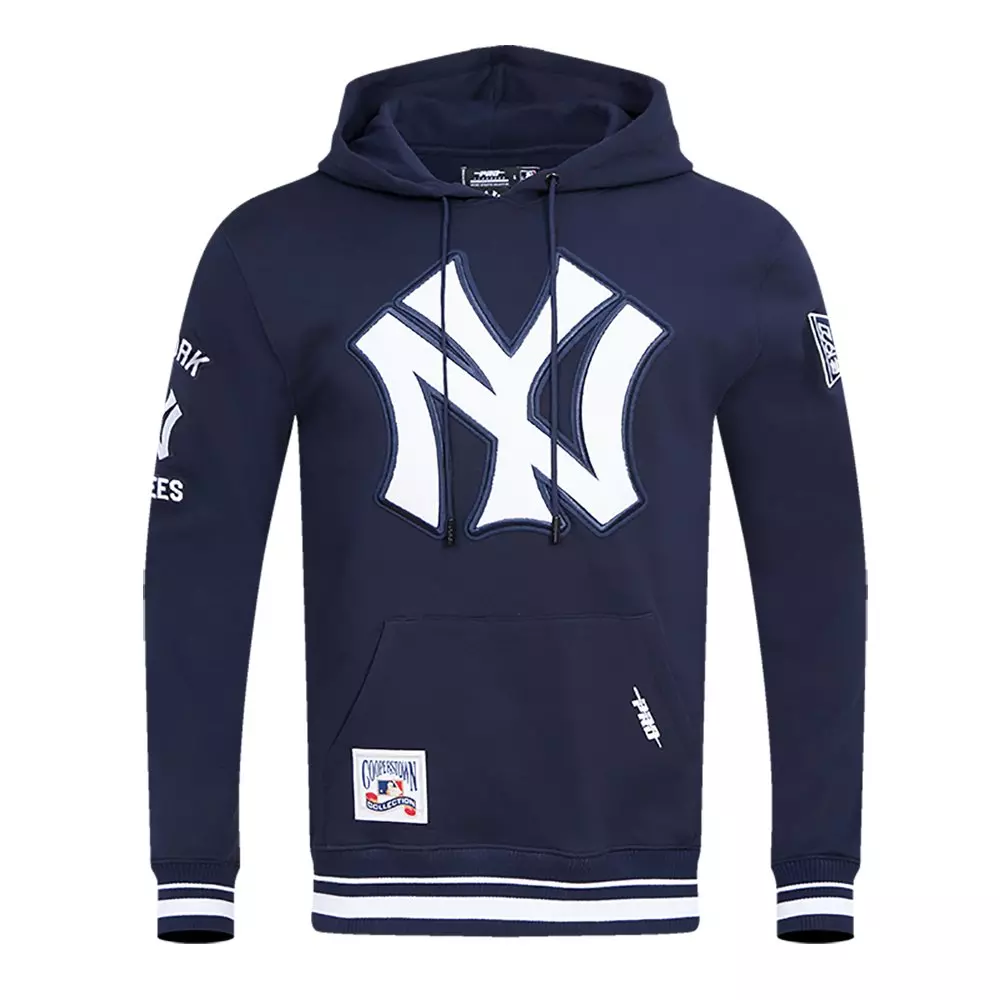 Pro Standard Men's MLB New York Yankees Retro Classic Fleece Pullover Hoodie -Navy - NAVY