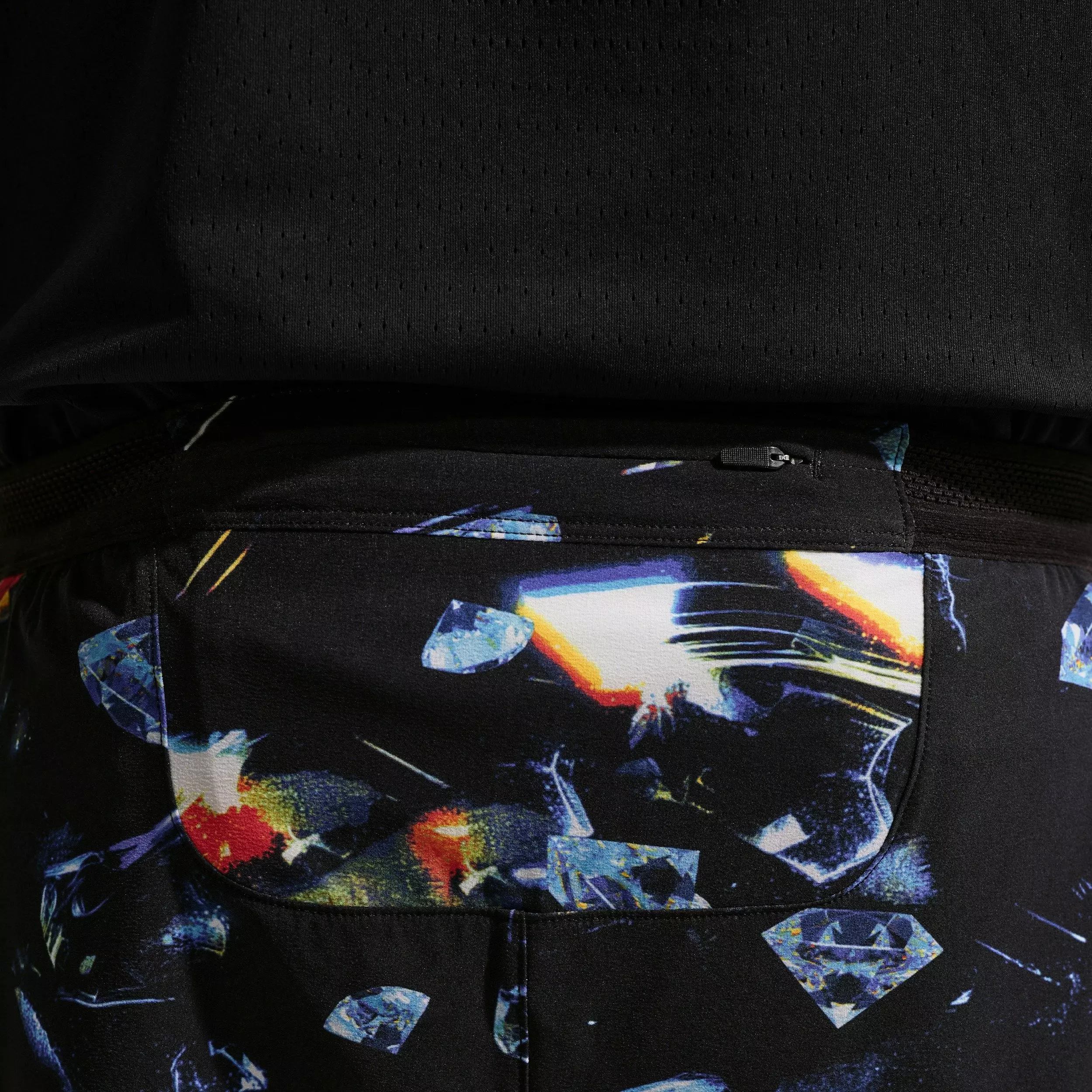 Nike Men's AeroSwift Dri-FIT 2" AOP Shorts - Black - BLACK