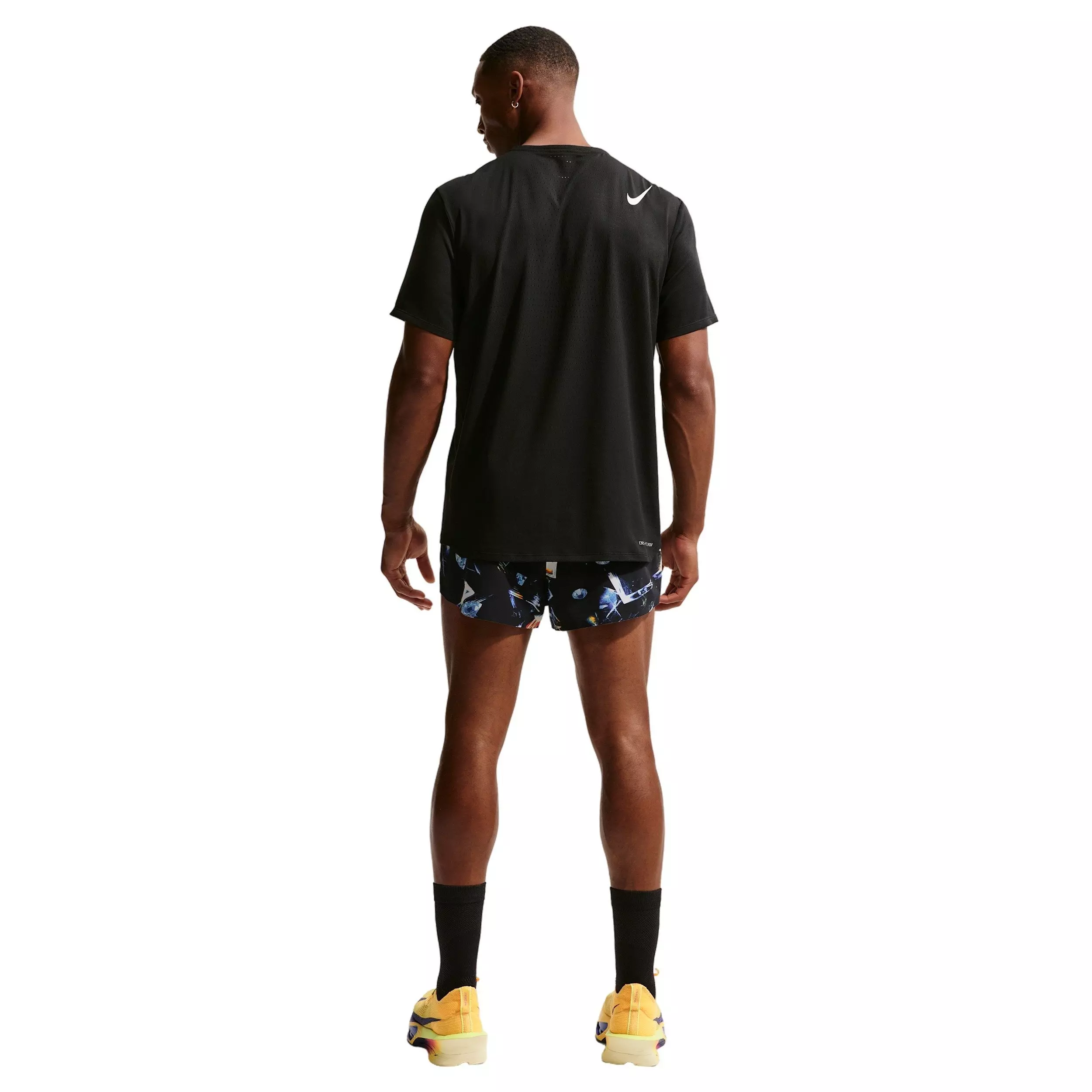 Nike Men's AeroSwift Dri-FIT 2" AOP Shorts -Black - BLACK