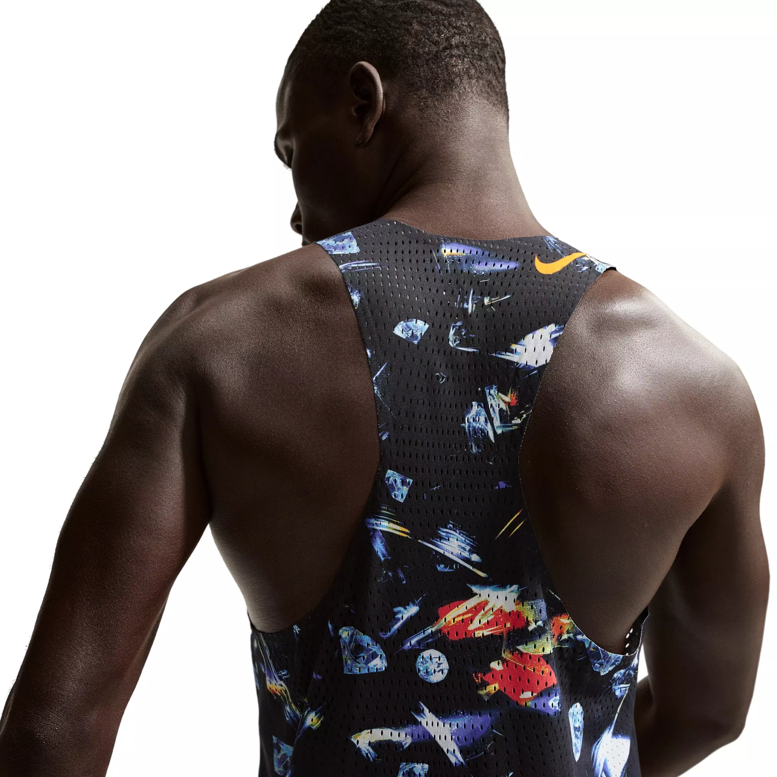 Nike Men's AeroSwift Dri-FIT ADV AOP Running Singlet -Black - BLACK