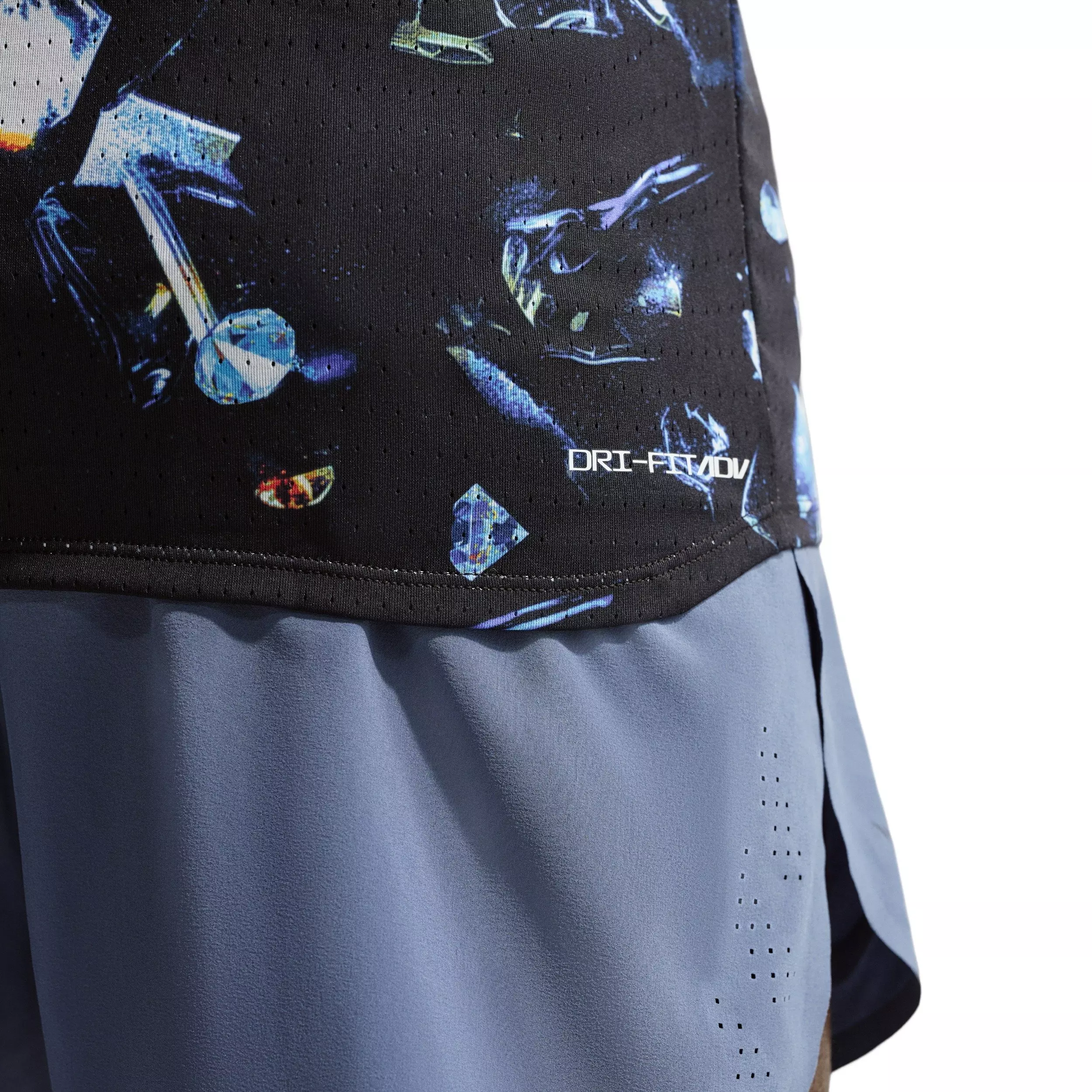 Nike Men's AeroSwift Dri-FIT ADV AOP Running Singlet - Black - BLACK