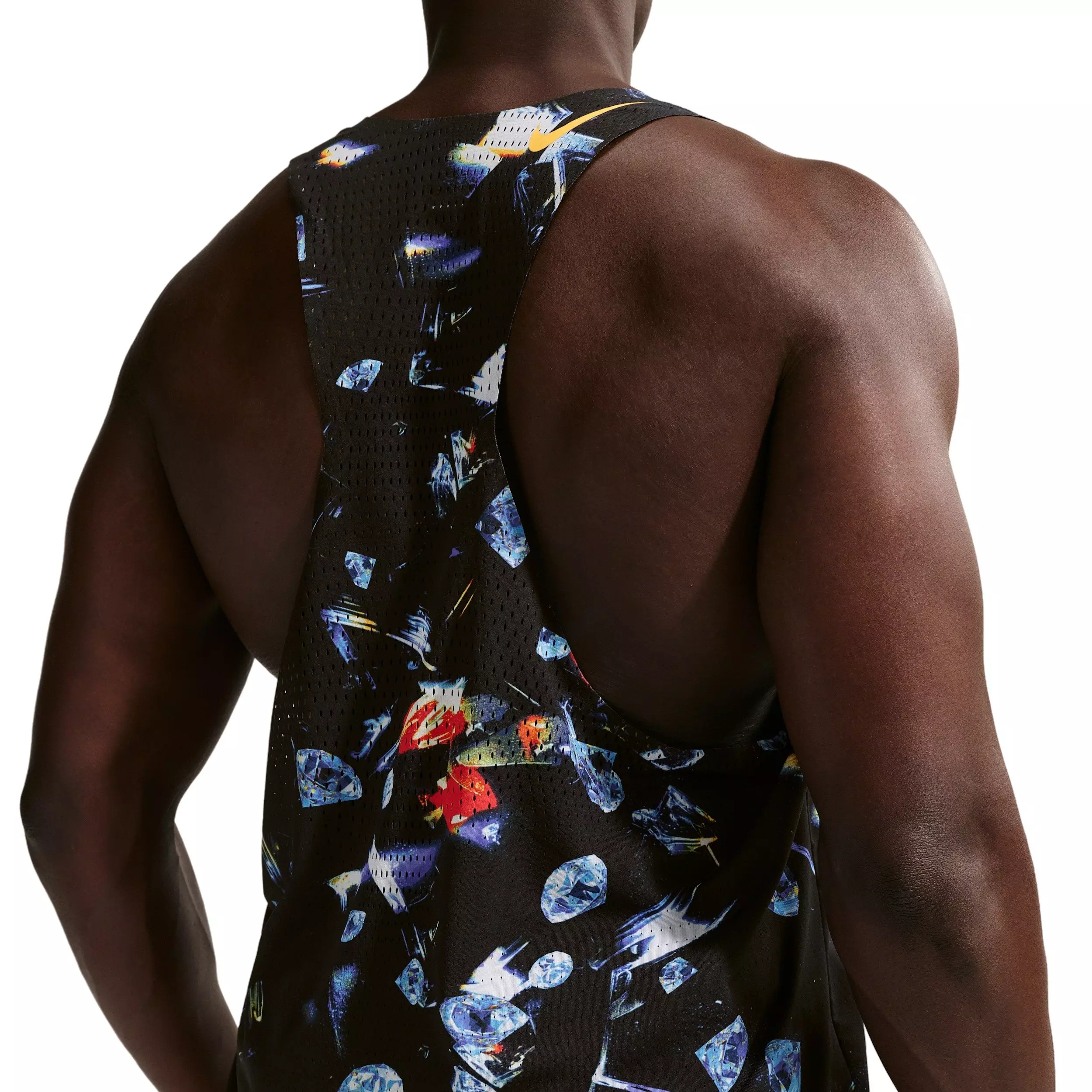 Nike Men's AeroSwift Dri-FIT ADV AOP Running Singlet -Black - BLACK