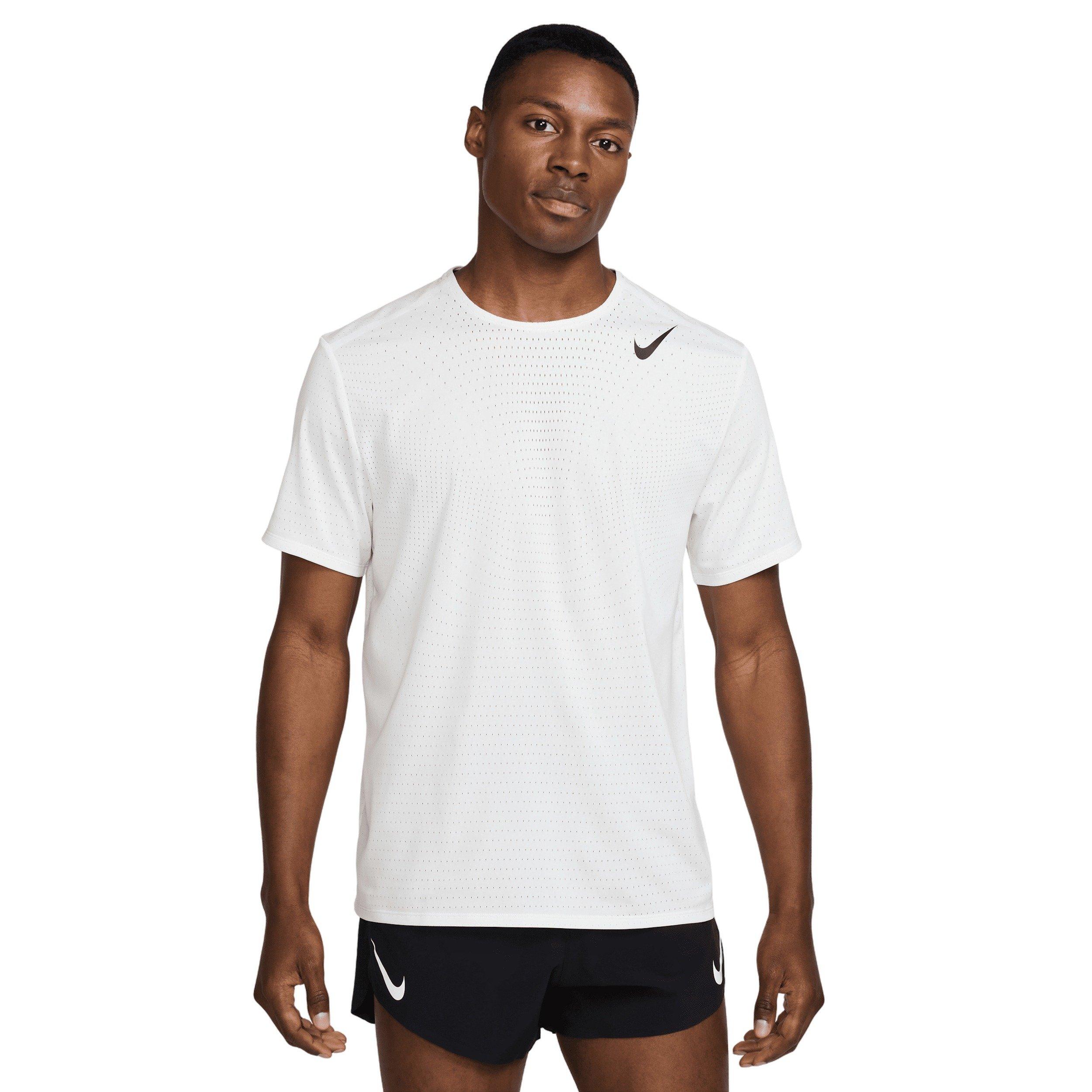 Nike Men's AeroSwift Dri-FIT ADV Short-Sleeve Running Top - WHITE Thumbnail View 1