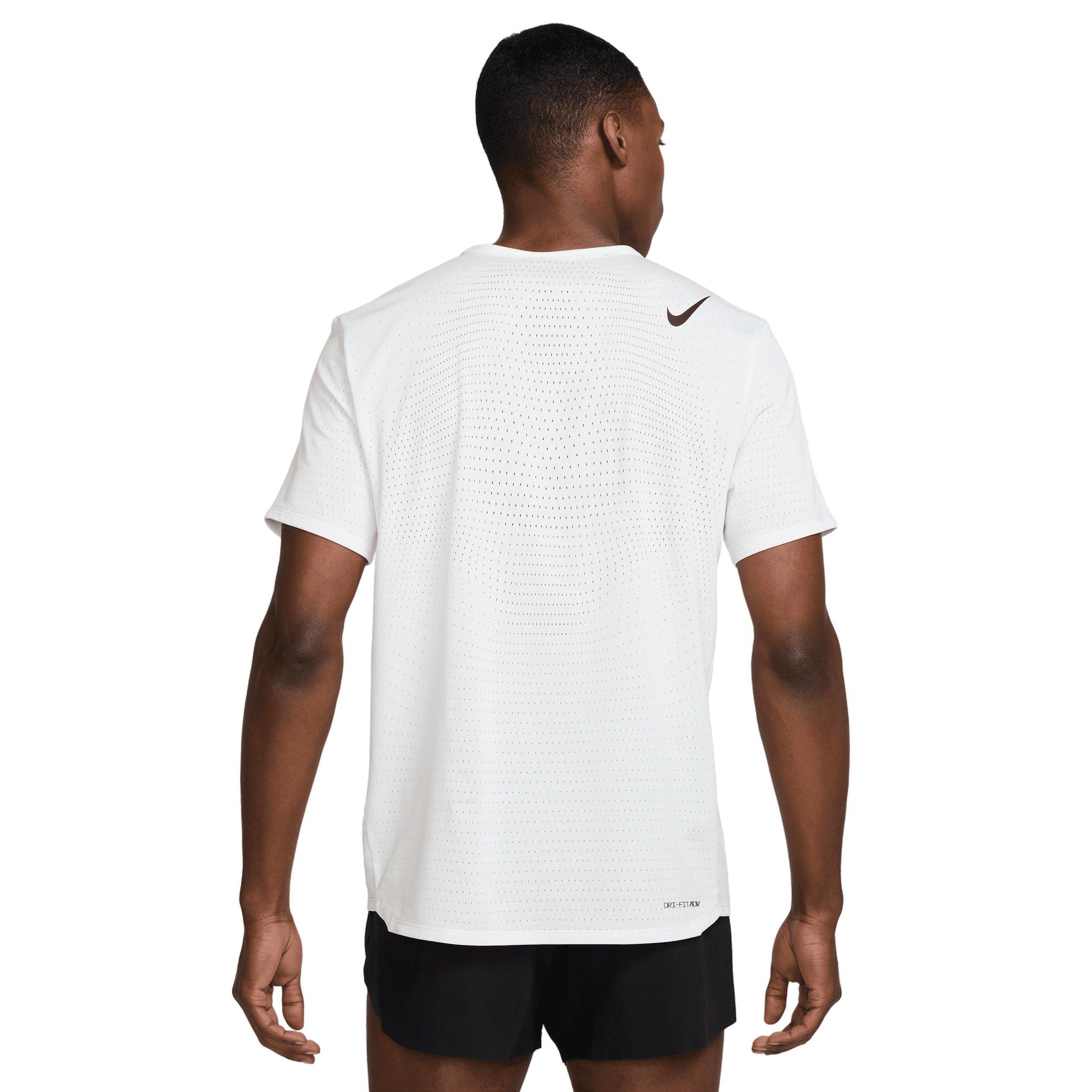 Nike Men's AeroSwift Dri-FIT ADV Short-Sleeve Running Top - White - WHITE Thumbnail View 2