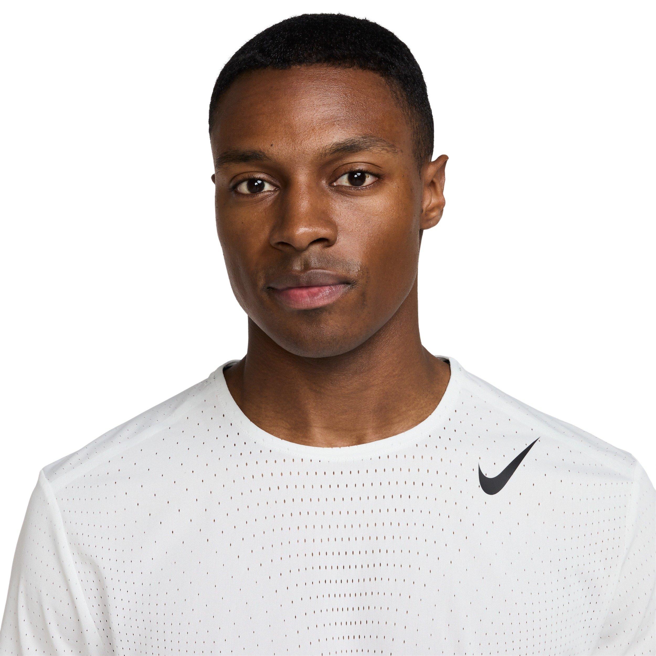 Nike Men's AeroSwift Dri-FIT ADV Short-Sleeve Running Top - White - WHITE Thumbnail View 3