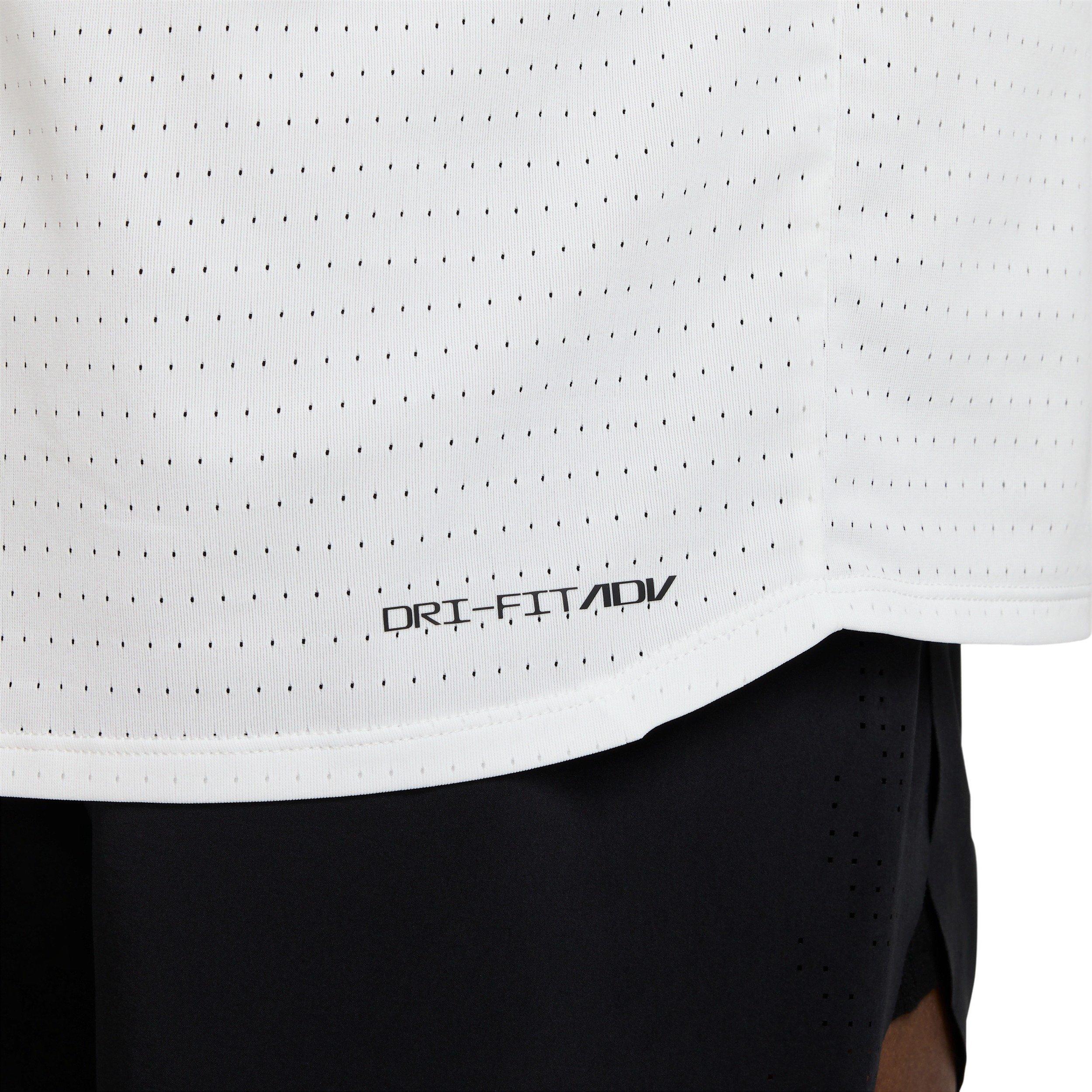 Nike Men's AeroSwift Dri-FIT ADV Short-Sleeve Running Top - WHITE Thumbnail View 5