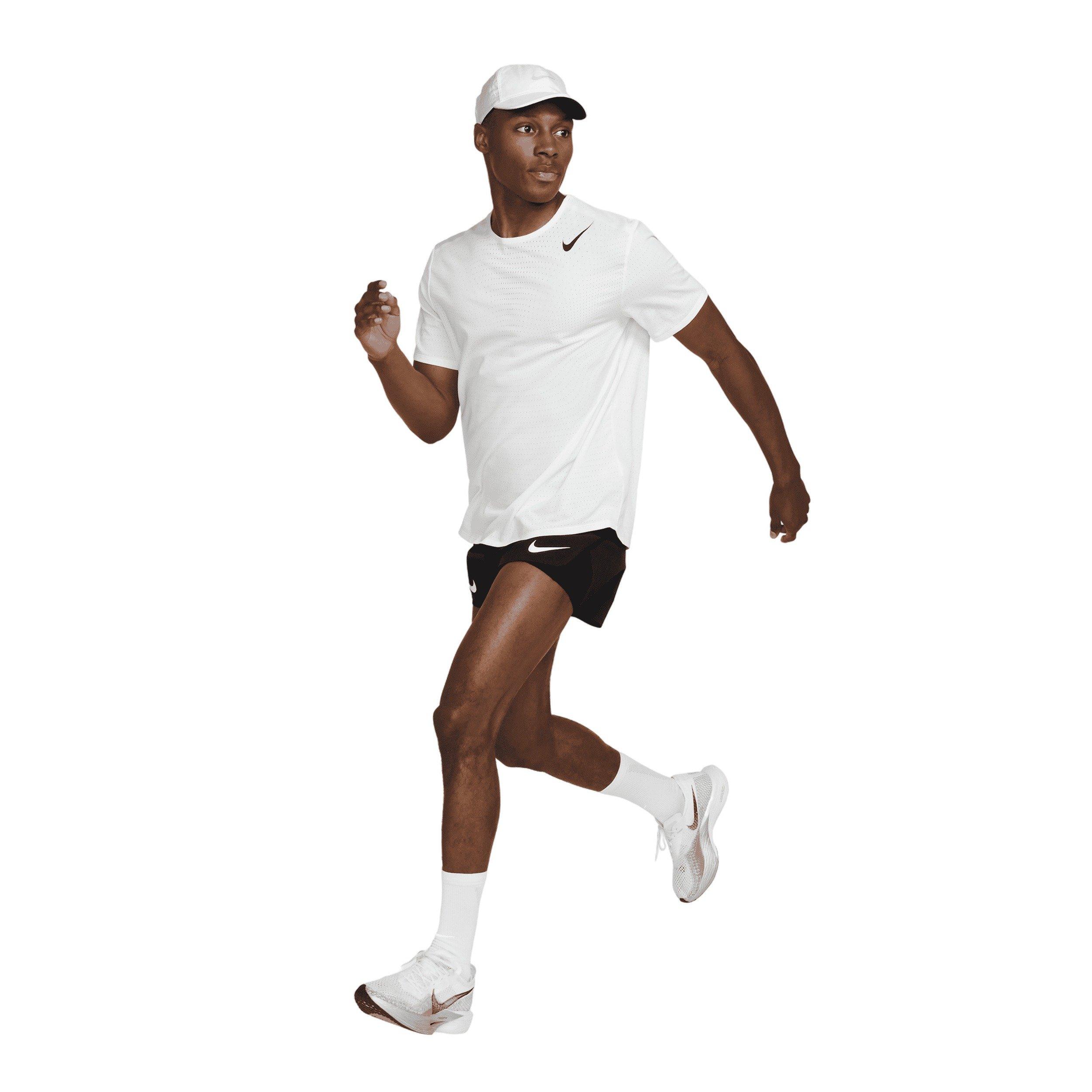 Nike Men's AeroSwift Dri-FIT ADV Short-Sleeve Running Top - WHITE Thumbnail View 6