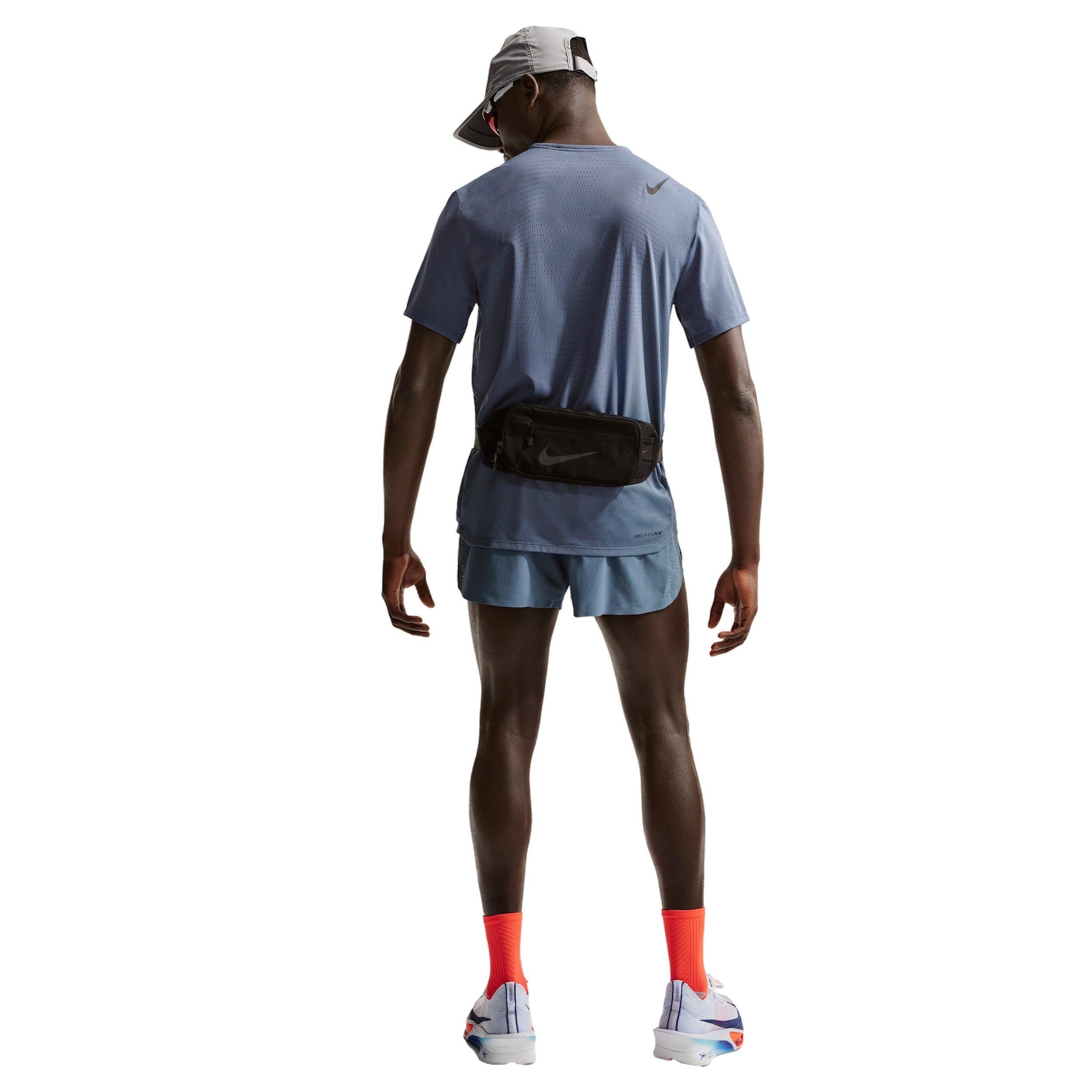 Nike Men's AeroSwift Dri-FIT ADV Short-Sleeve Running Top - White - BLUE Thumbnail View 5