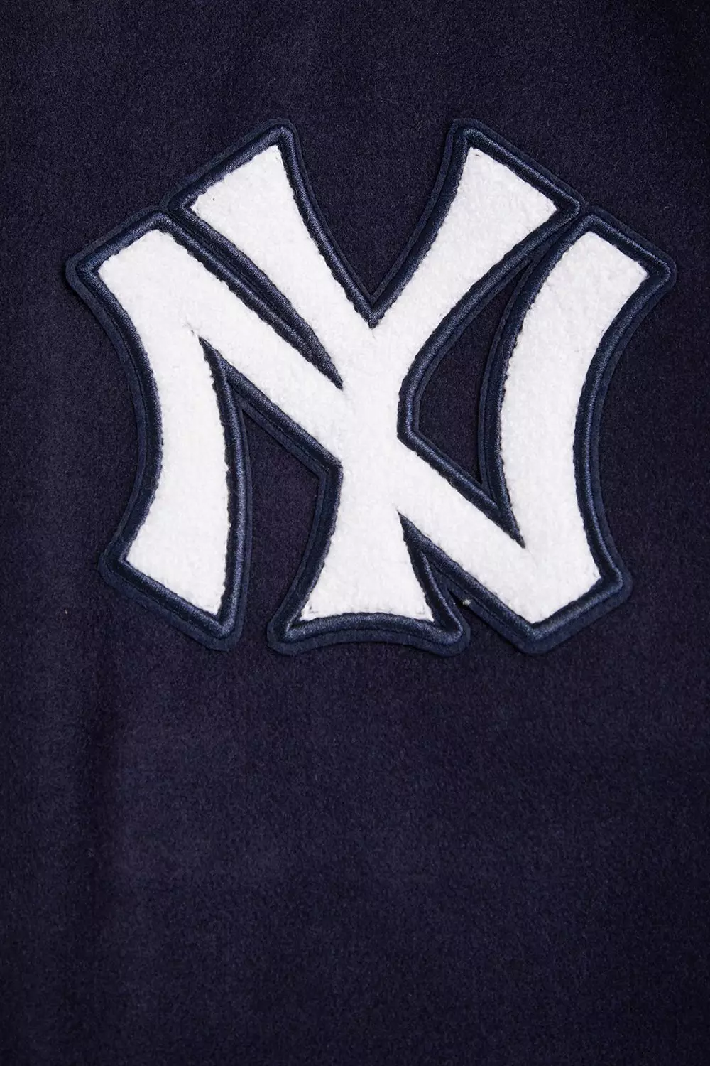 Pro Standard Men's MLB New York Yankees Retro Classic Rib Wool Varsity Jacket - Navy/White - NAVY/WHITE