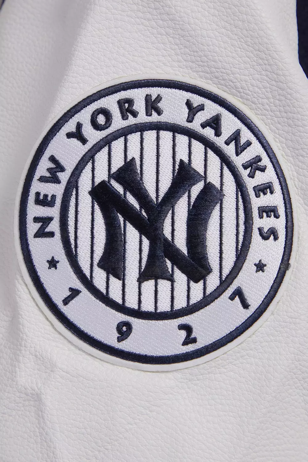 Pro Standard Men's MLB New York Yankees Retro Classic Rib Wool Varsity Jacket -Navy/White - NAVY/WHITE