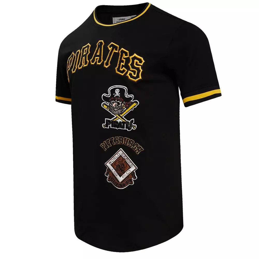 Pro Standard Men's MLB Pittsburgh Pirates Retro Classic Double Knit Tee - Black/Yellow - BLACK/YELLOW
