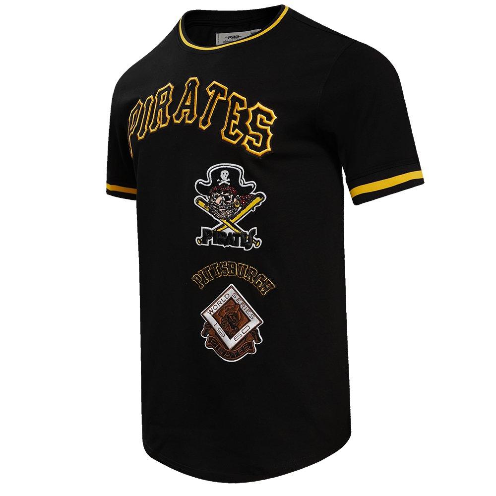 Pro Standard Men's MLB Pittsburgh Pirates Retro Classic Double Knit Tee -Black/Yellow - BLACK/YELLOW Thumbnail View 3