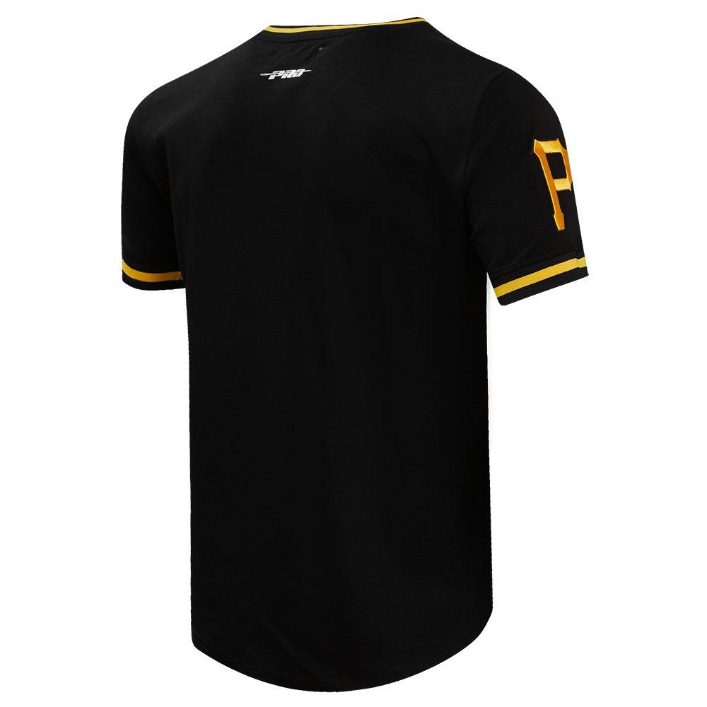 Pro Standard Men's MLB Pittsburgh Pirates Retro Classic Double Knit Tee - Black/Yellow - BLACK/YELLOW Thumbnail View 4