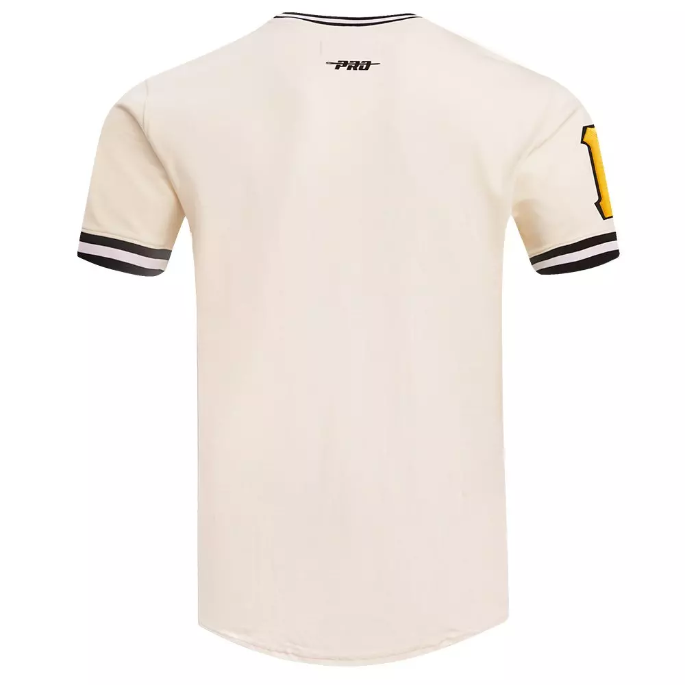 Pro Standard Men's MLB Pittsburgh Pirates Retro Classic Double Knit Tee -Eggshell/Black - EGGSHELL/BLACK