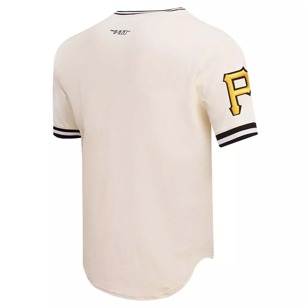 Pro Standard Men's MLB Pittsburgh Pirates Retro Classic Double Knit Tee - Eggshell/Black - EGGSHELL/BLACK