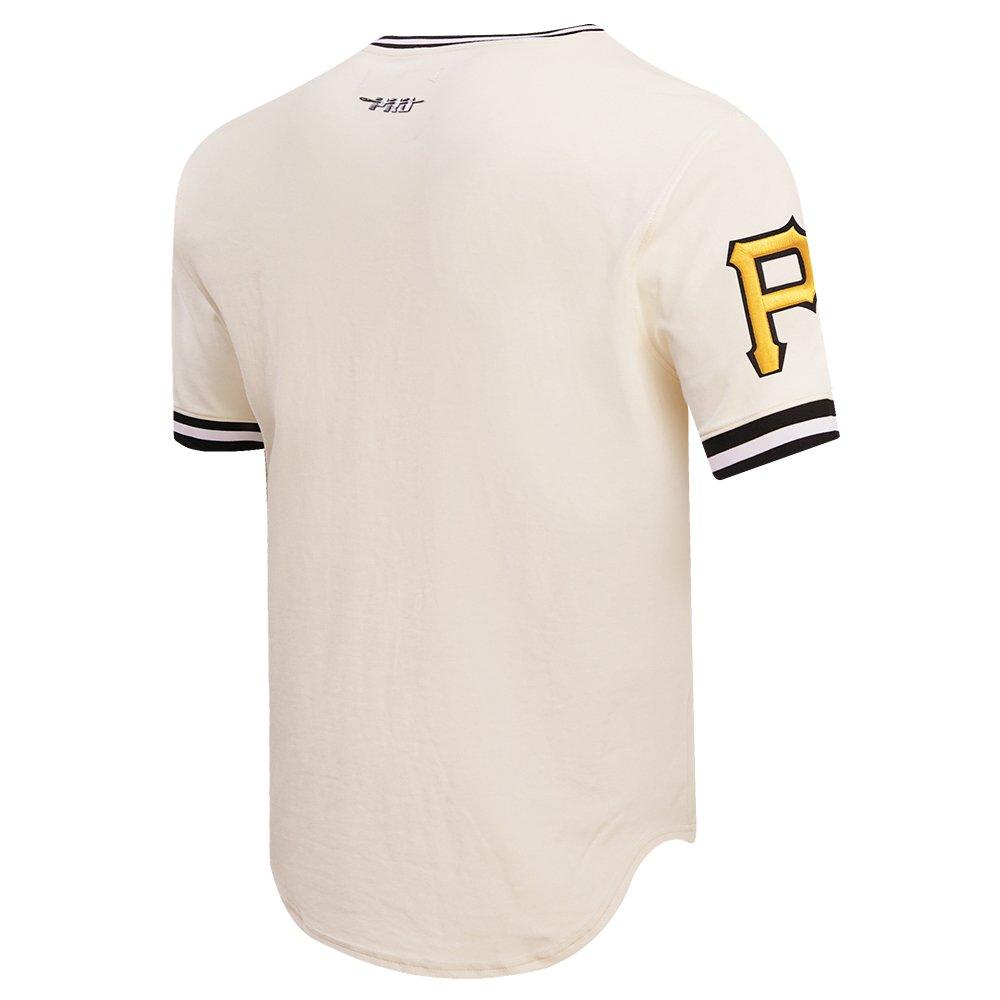Pro Standard Men's MLB Pittsburgh Pirates Retro Classic Double Knit Tee -Eggshell/Black - EGGSHELL/BLACK Thumbnail View 4