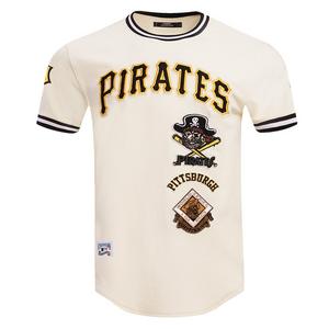 Pro Standard Men's MLB Pittsburgh Pirates Retro Classic Double Knit Tee -Eggshell/Black