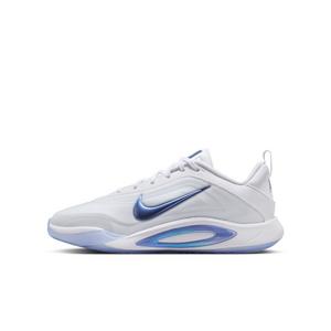 Nike A'One "White/Football Grey/Sapphire" Grade School Boys' Basketball Shoe