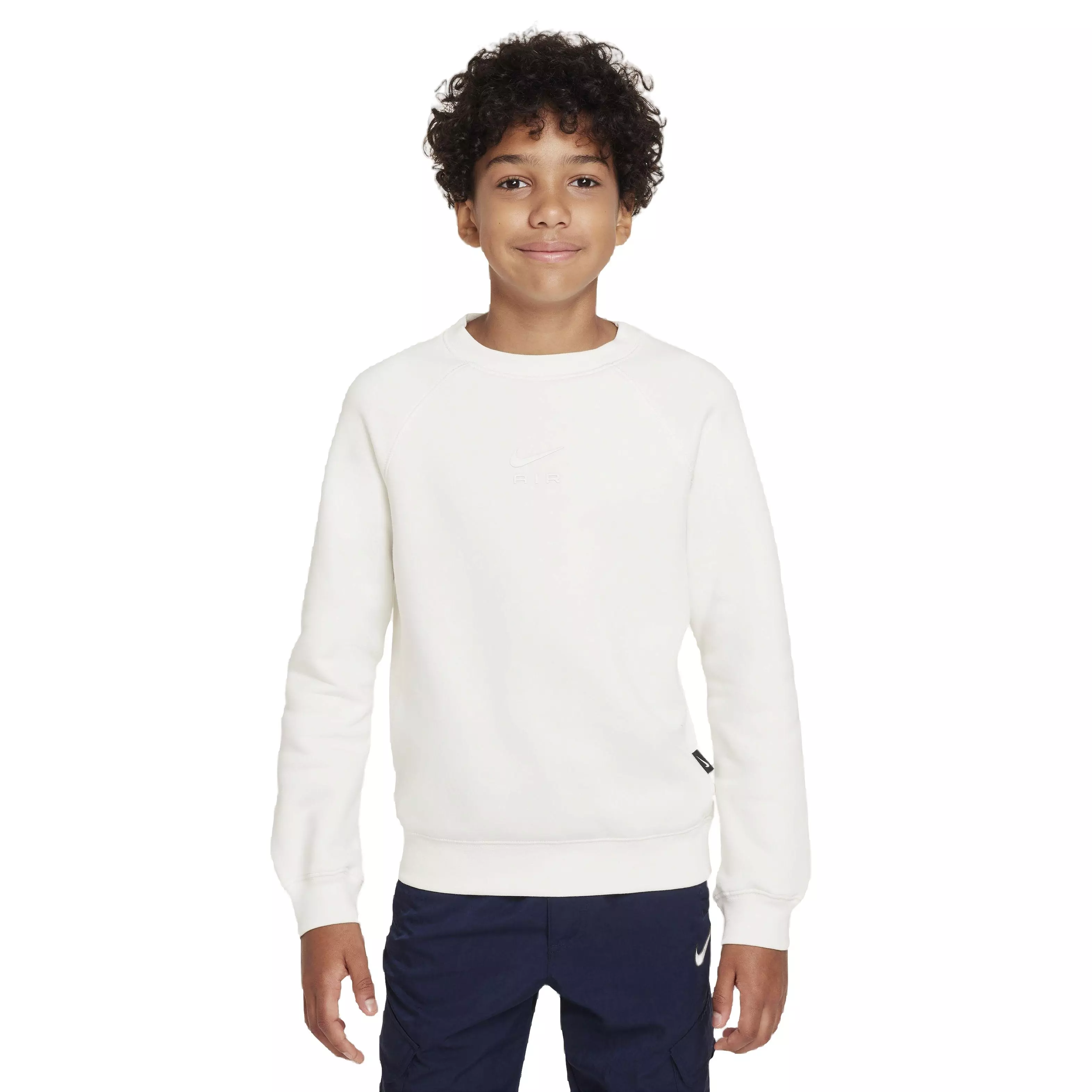 Nike Big Kids' Air Crew Sweatshirt - White - WHITE