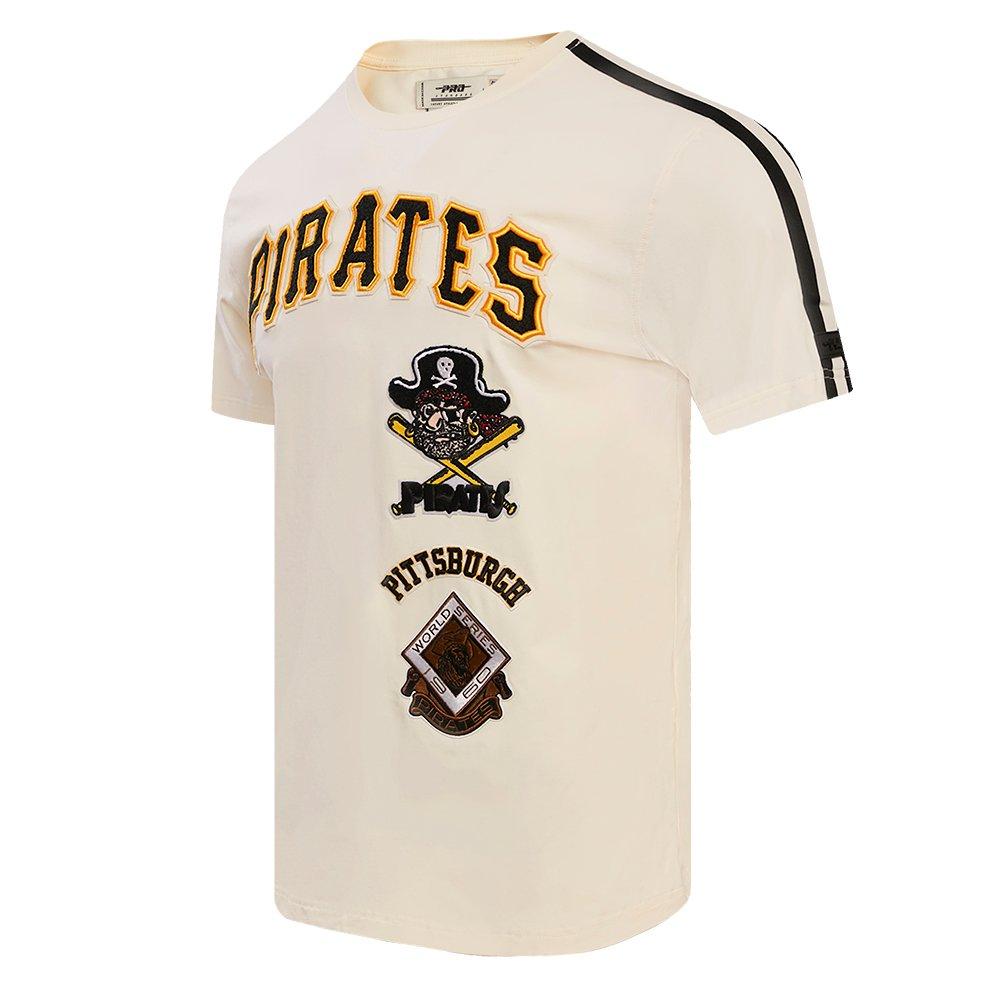 Pro Standard Men's MLB Pittsburgh Pirates Retro Classic Single Jersey Striped Tee - Eggshell/Black - EGGSHELL/BLACK Thumbnail View 3