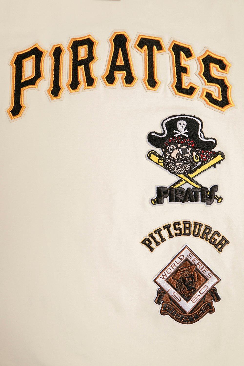 Pro Standard Men's MLB Pittsburgh Pirates Retro Classic Single Jersey Striped Tee - Eggshell/Black - EGGSHELL/BLACK Thumbnail View 5