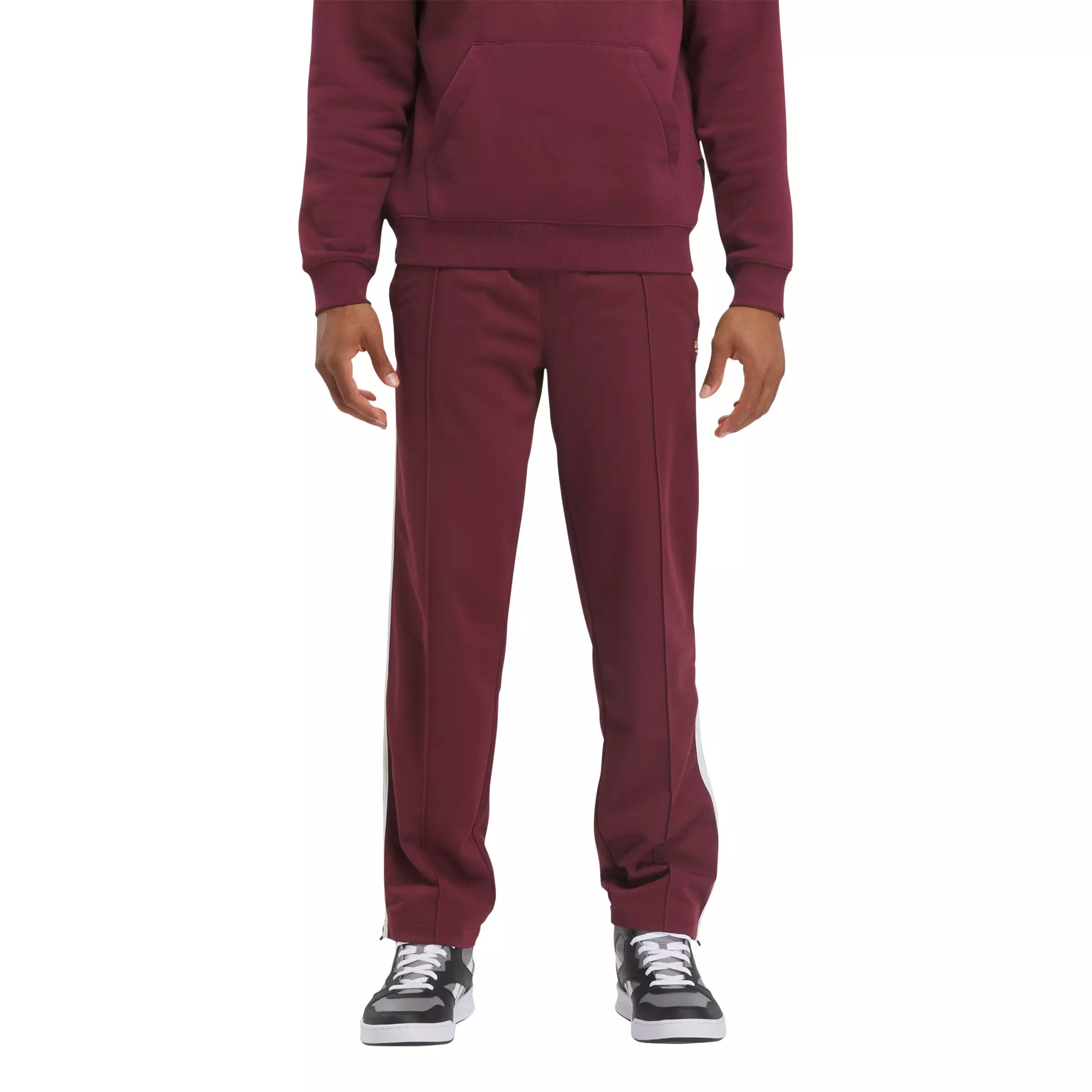 Reebok Men's Hip Hop Track Pants - Maroon - MAROON