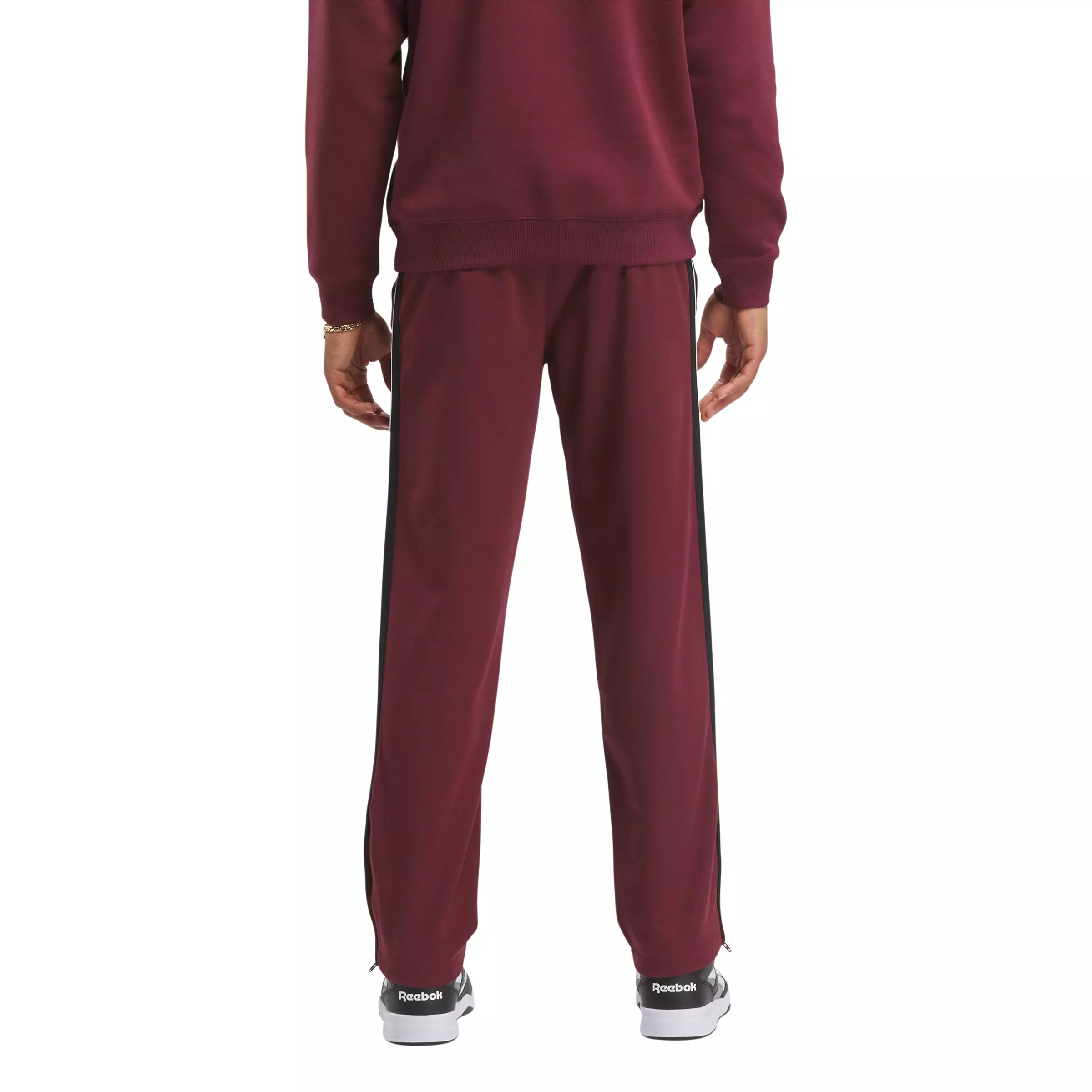 Reebok Men's Hip Hop Track Pants - Maroon - MAROON