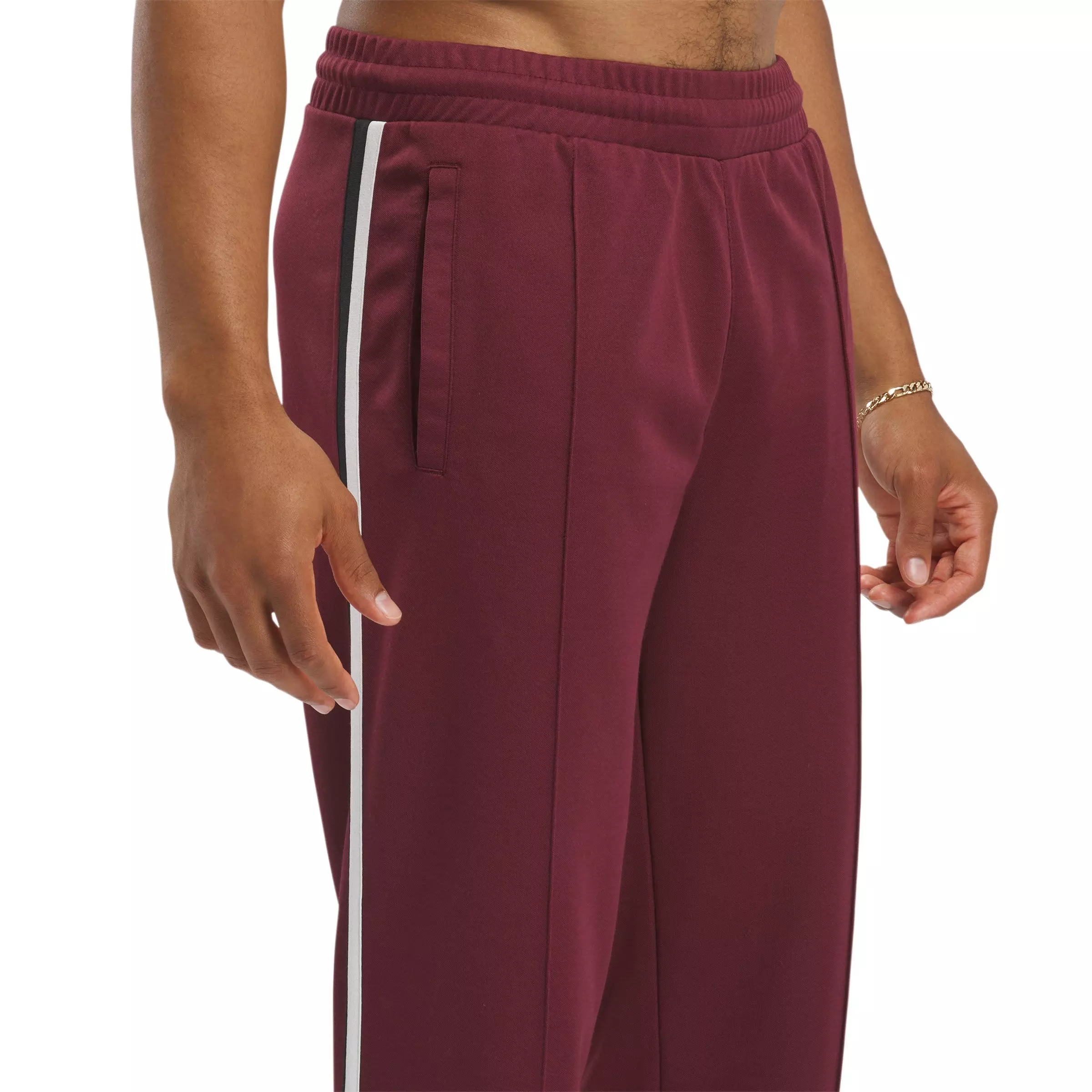 Reebok Men's Hip Hop Track Pants -Maroon - MAROON